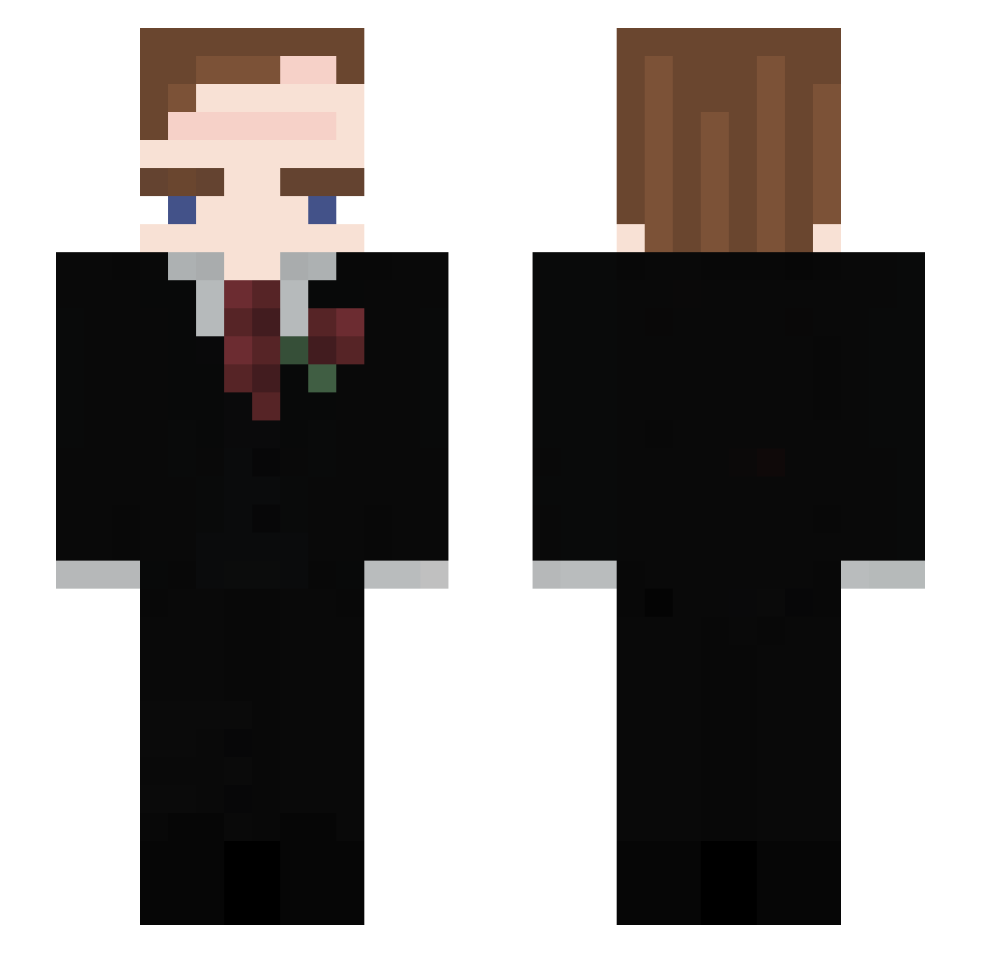 n3oqik Minecraft skin, front and back view
