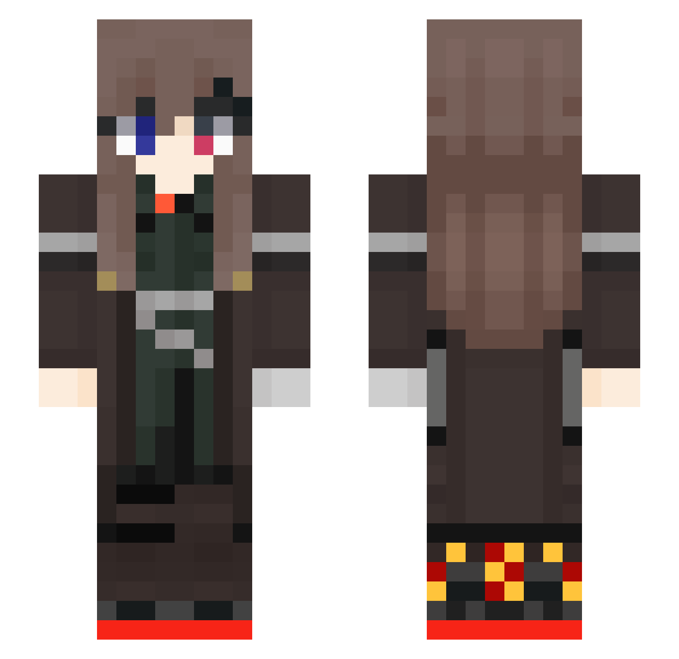 5nNstw Minecraft skin, front and back view