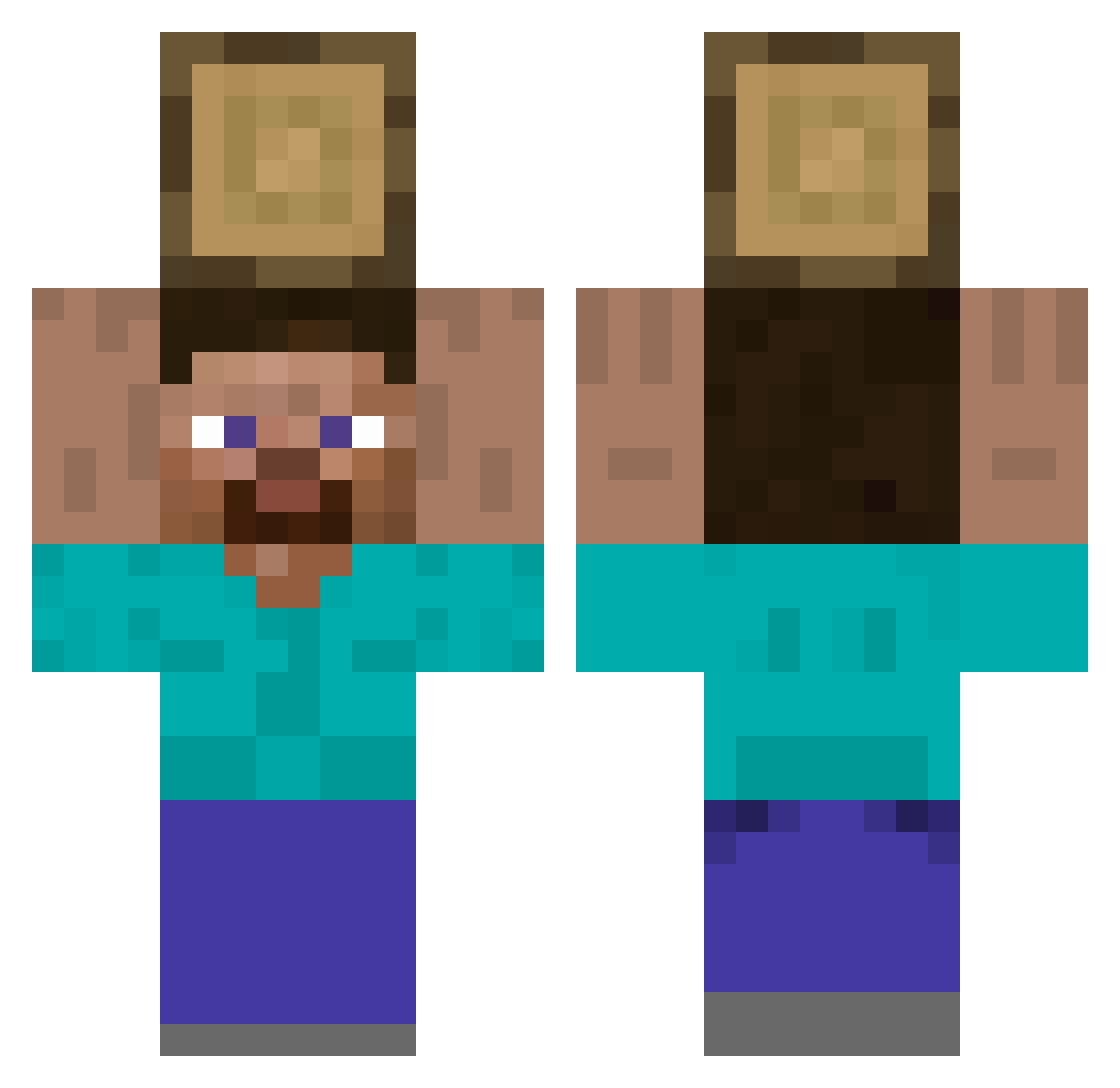 barskie Minecraft skin, front and back view