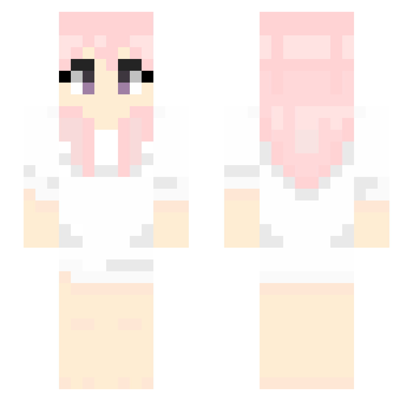 AYENDASH Minecraft skin, front and back view
