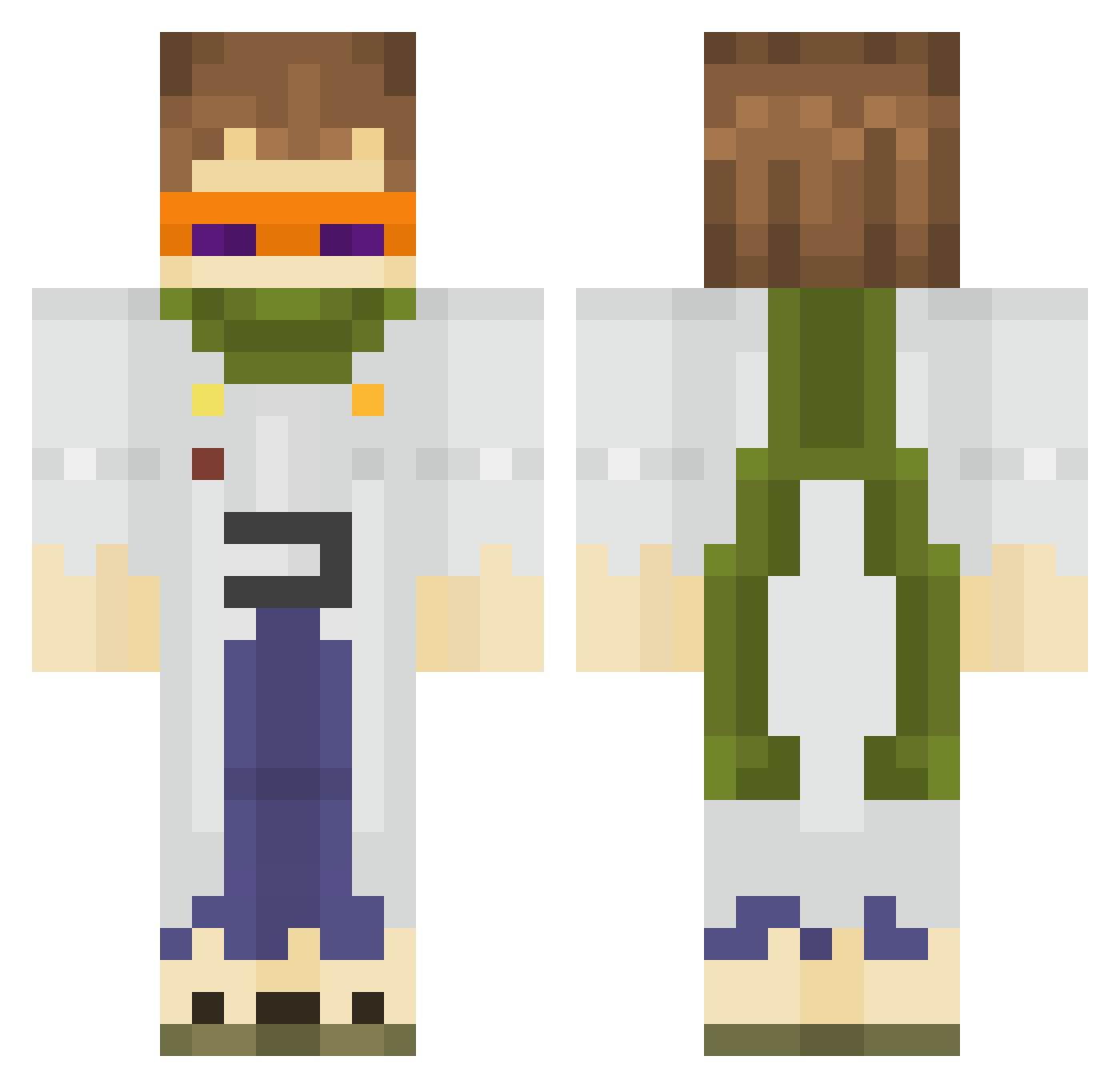Tareus1 Minecraft skin, front and back view