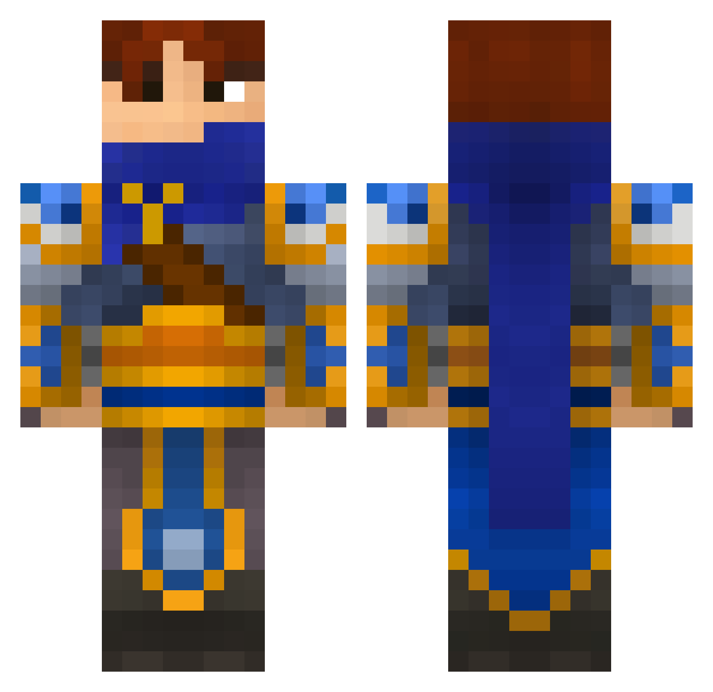 FUBARSOB Minecraft skin, front and back view