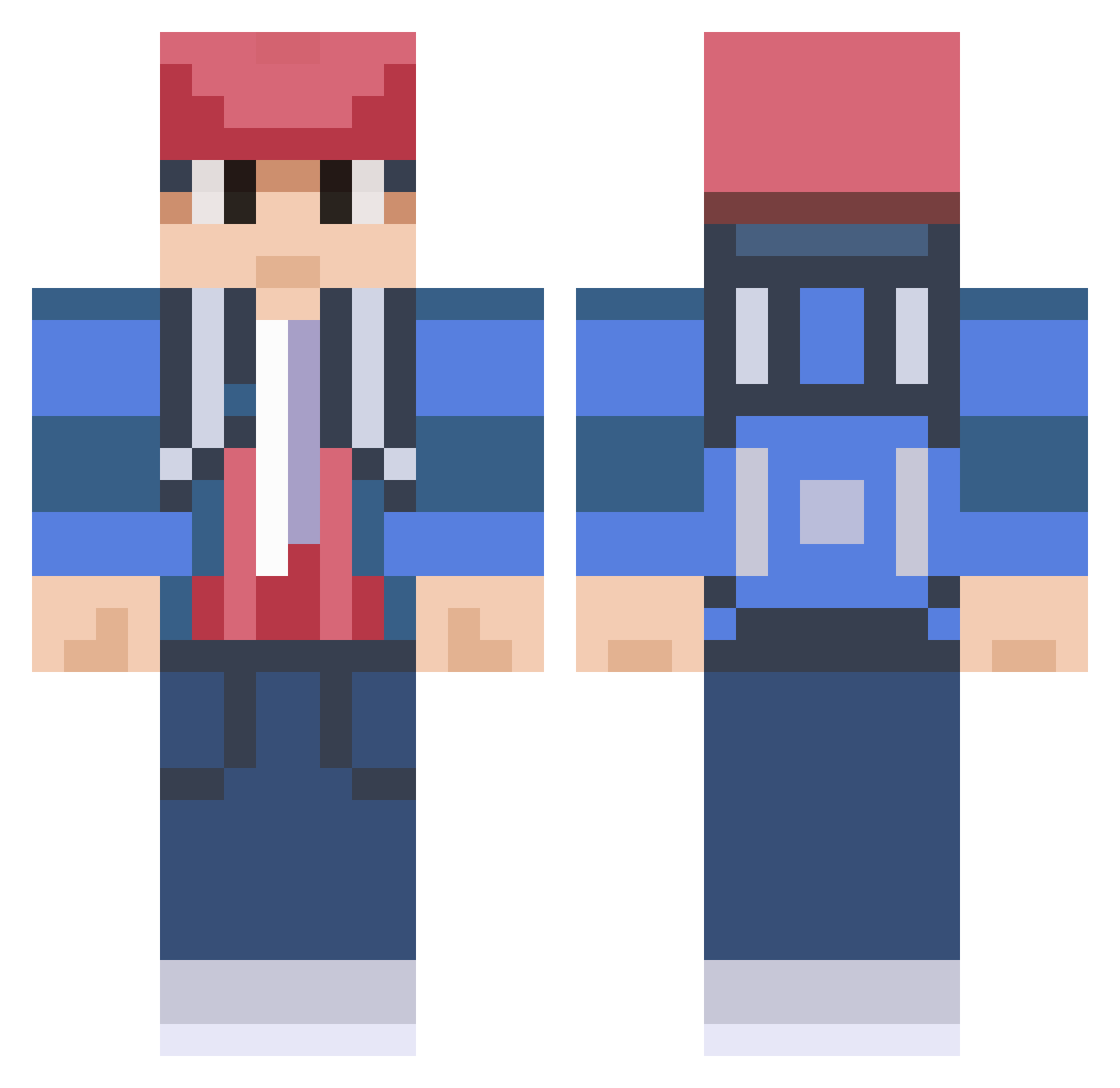 tisgogo Minecraft skin, front and back view