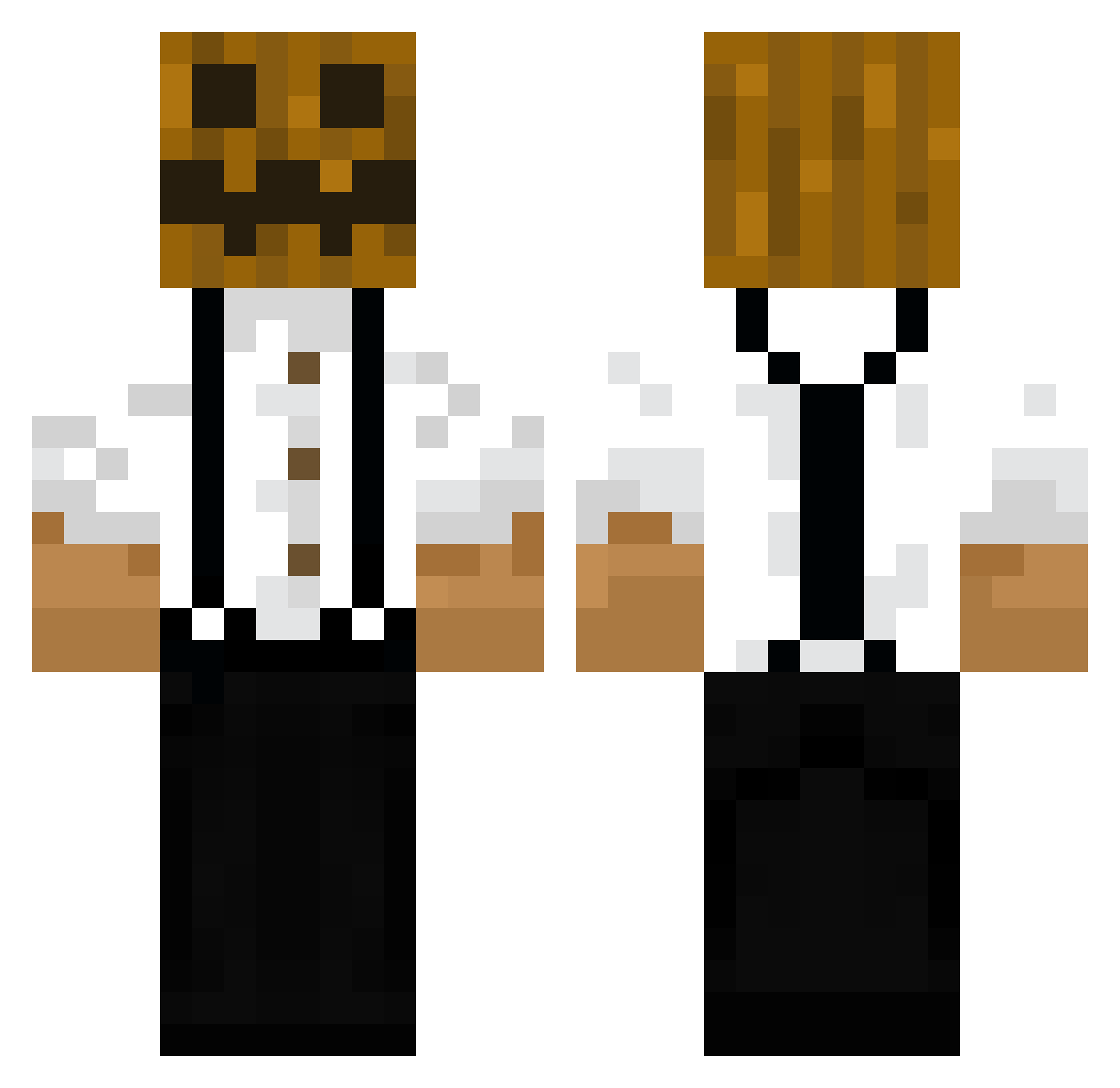 Yonner Minecraft skin, front and back view