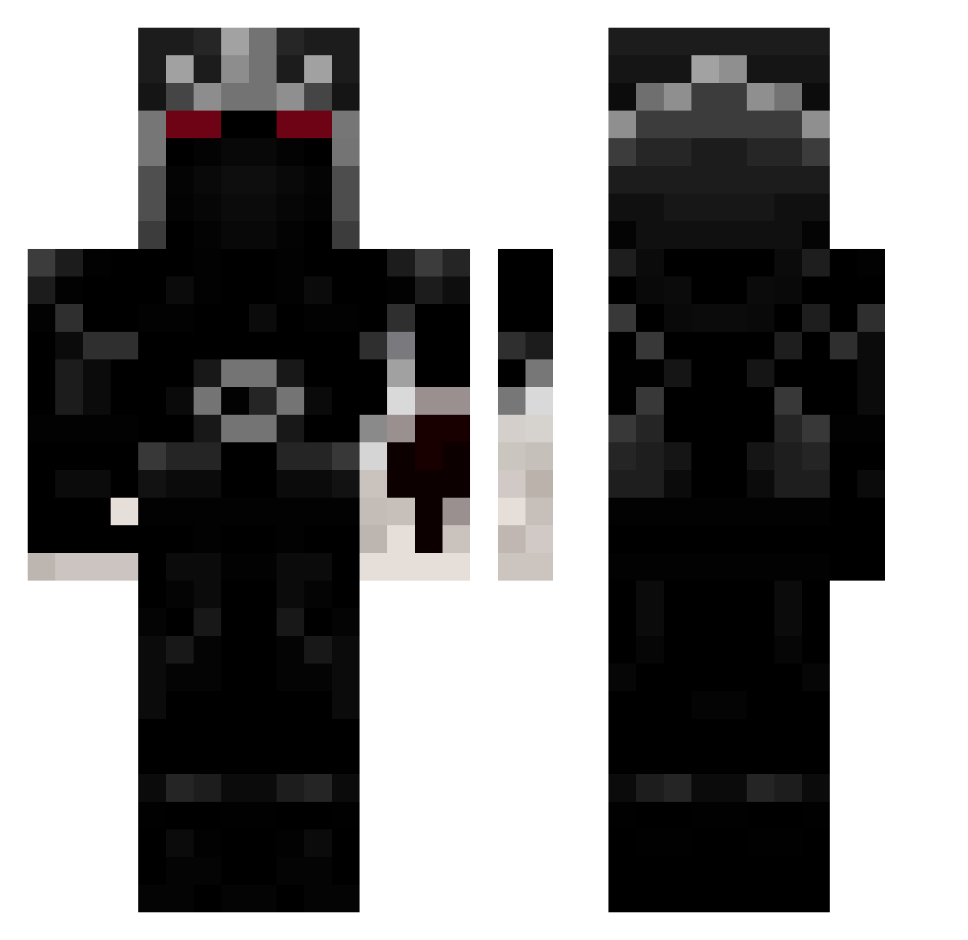 Panamatieger Minecraft skin, front and back view