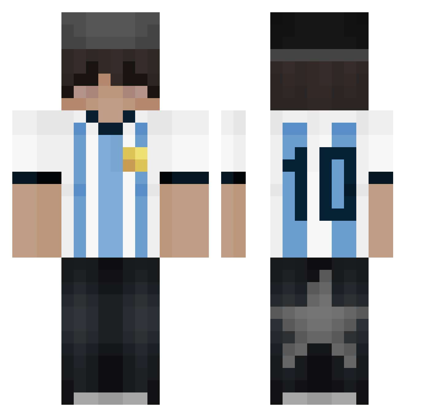 LarperIsHere Minecraft skin, front and back view