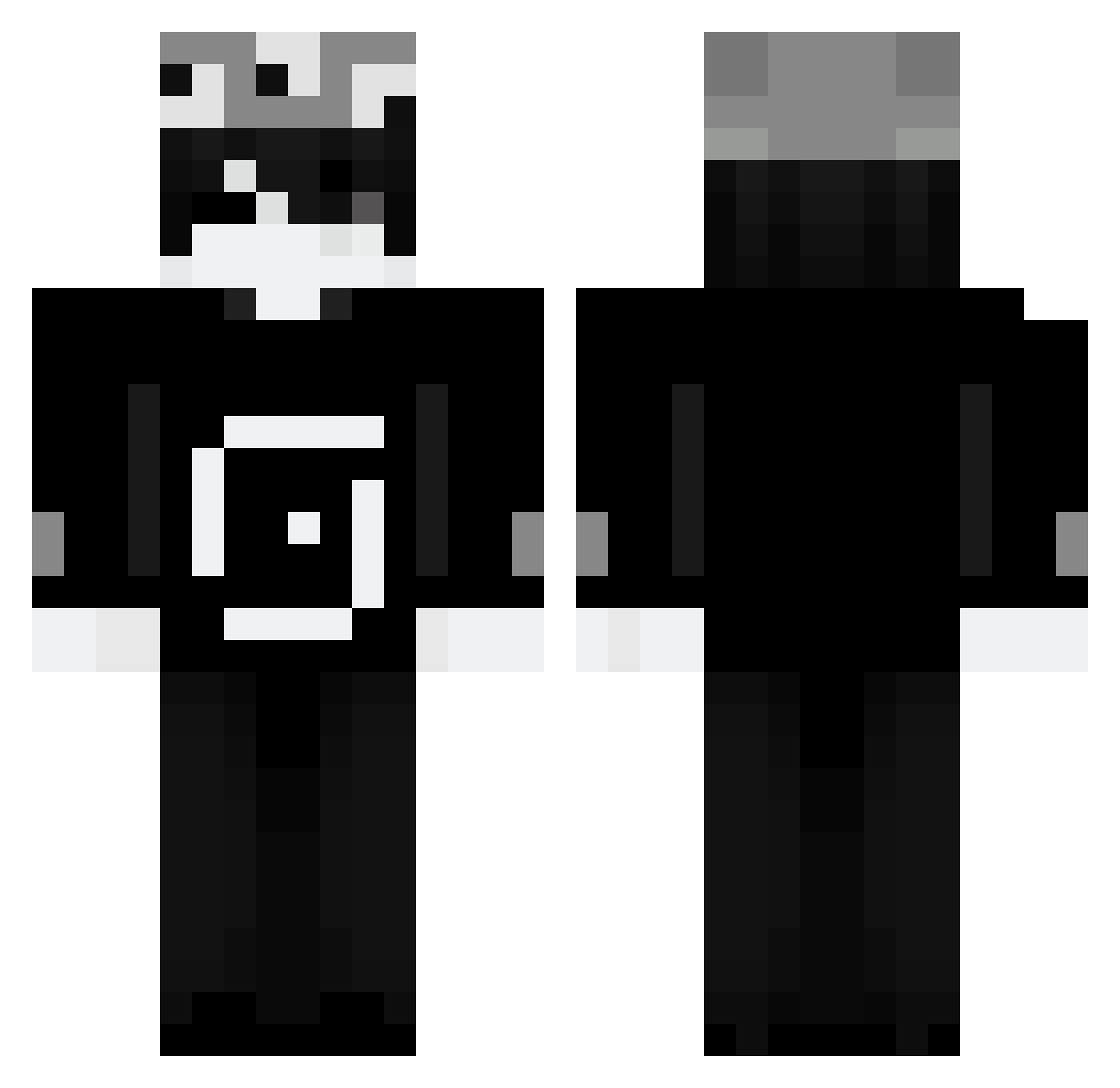 AstroItzME Minecraft skin, front and back view