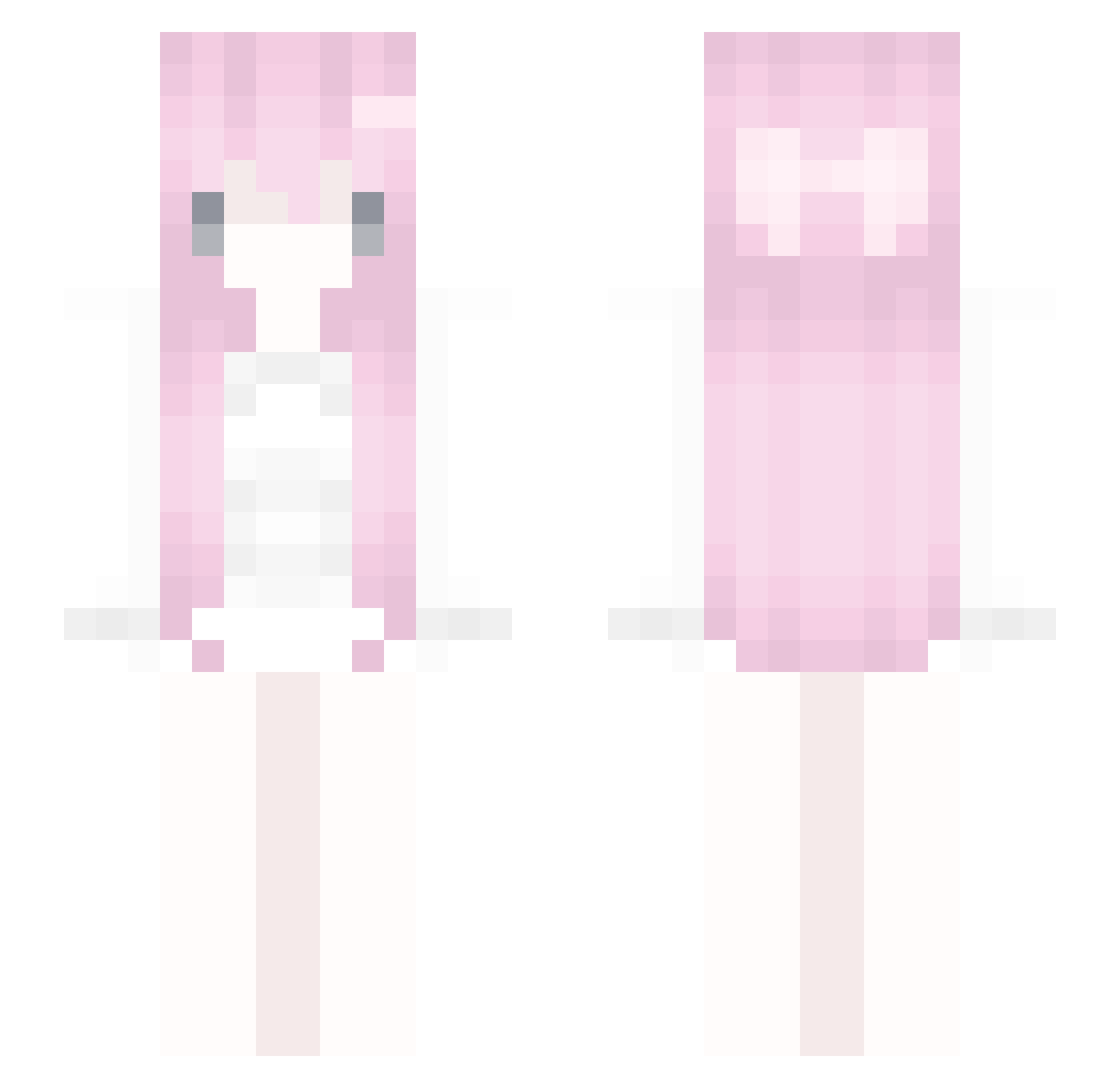 c1airo Minecraft skin, front and back view