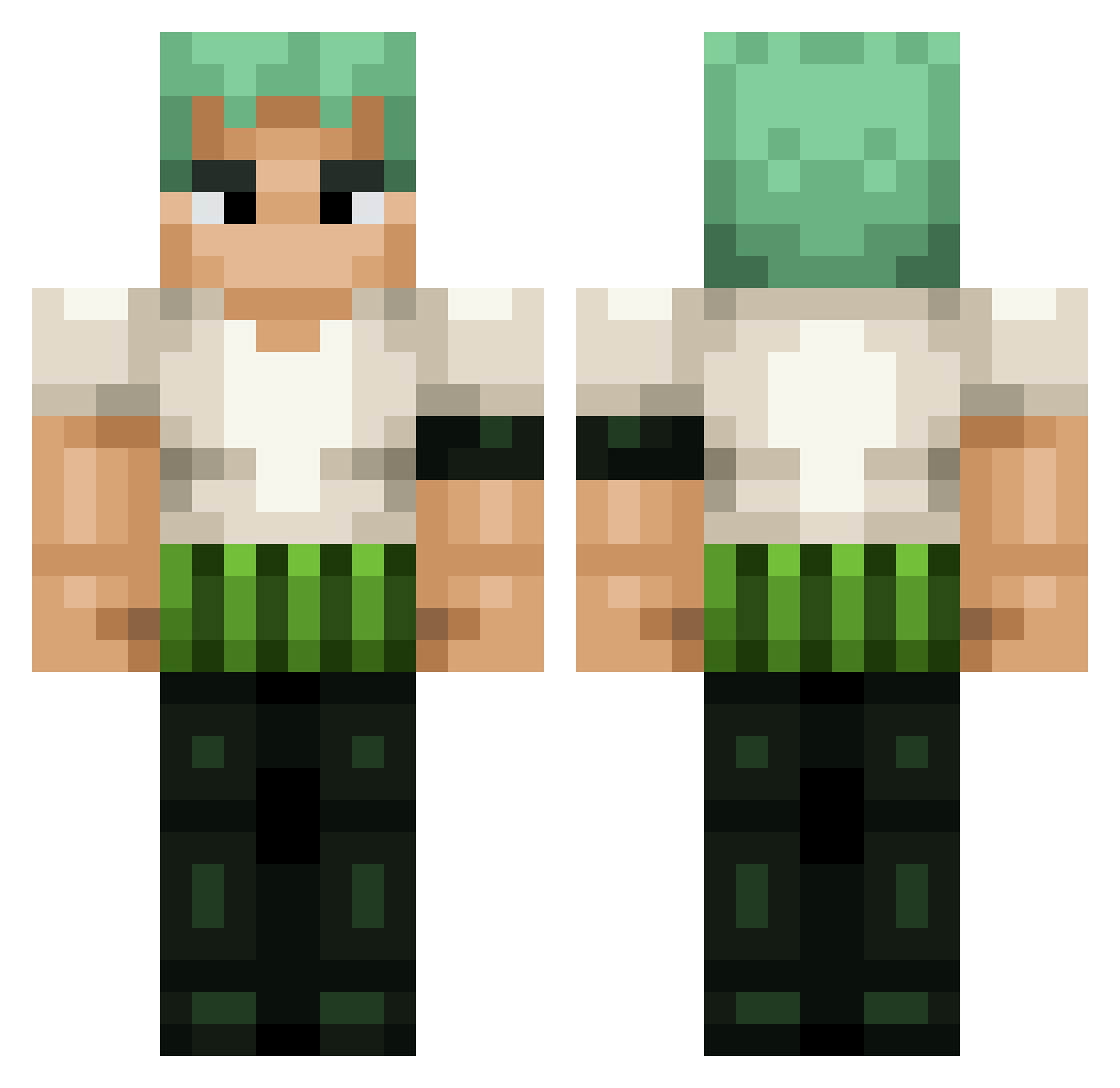 Sasuke_Uchiha197 Minecraft skin, front and back view