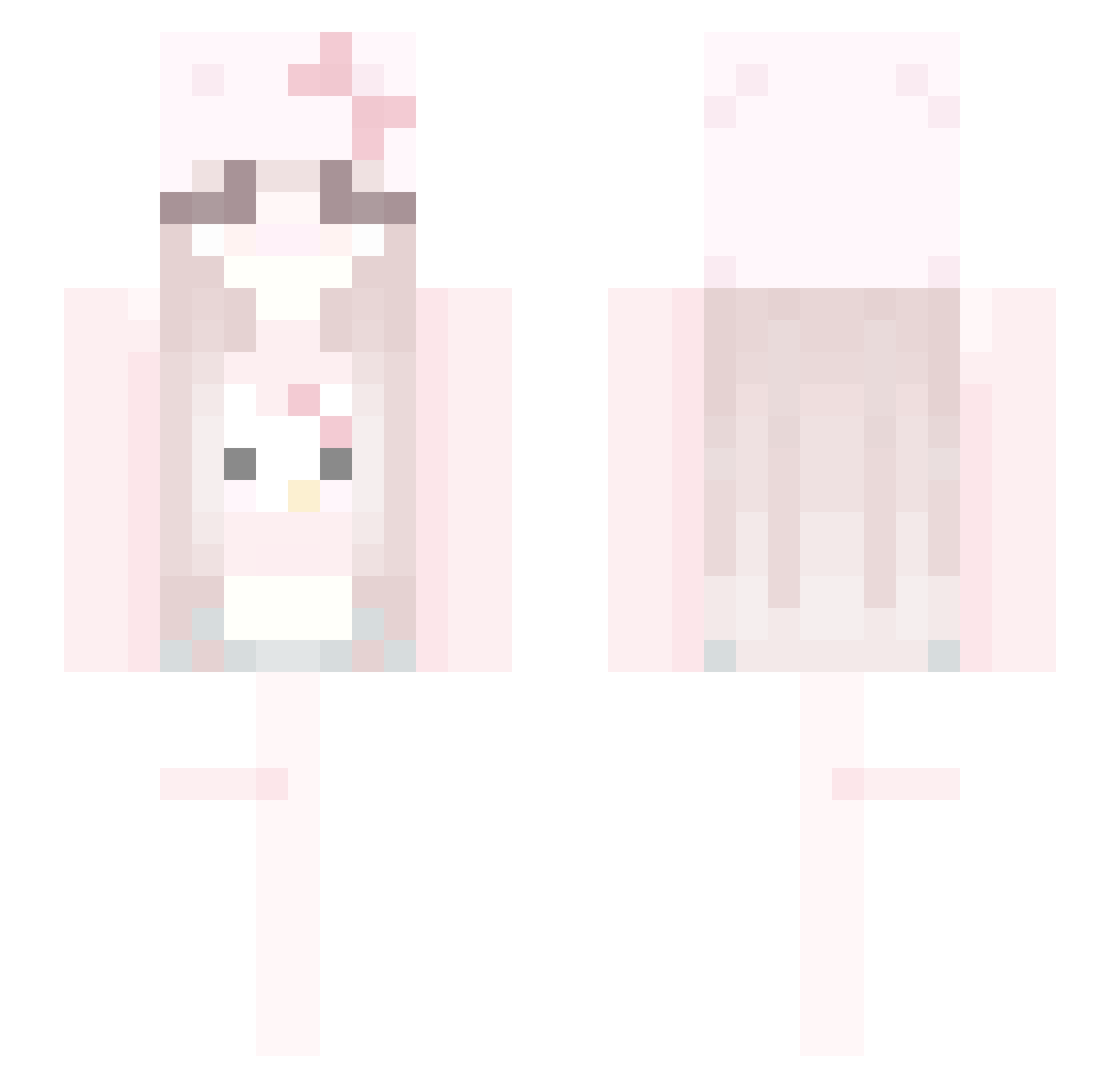 Babyyh Minecraft skin, front and back view