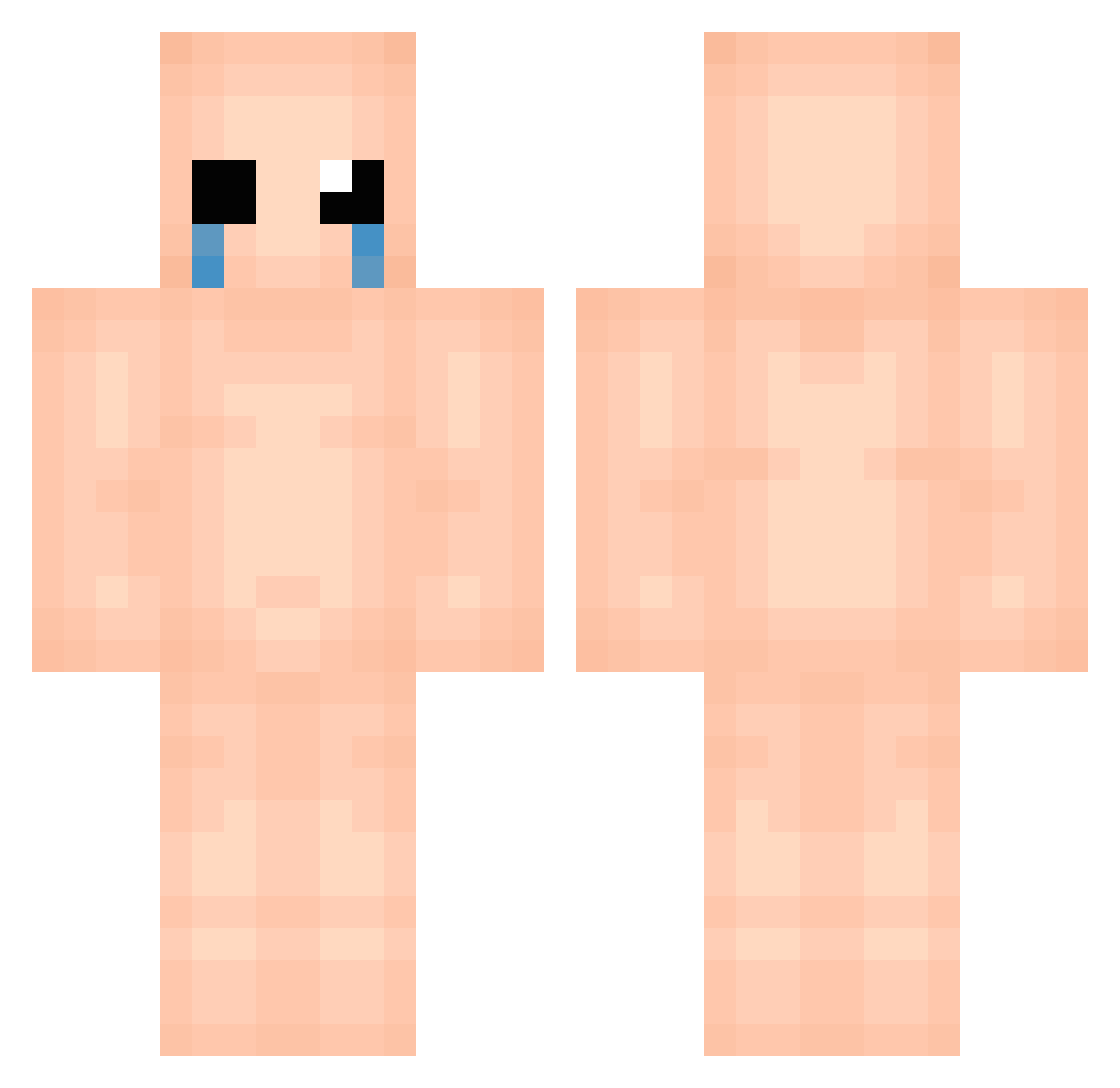 Beedainee Minecraft skin, front and back view