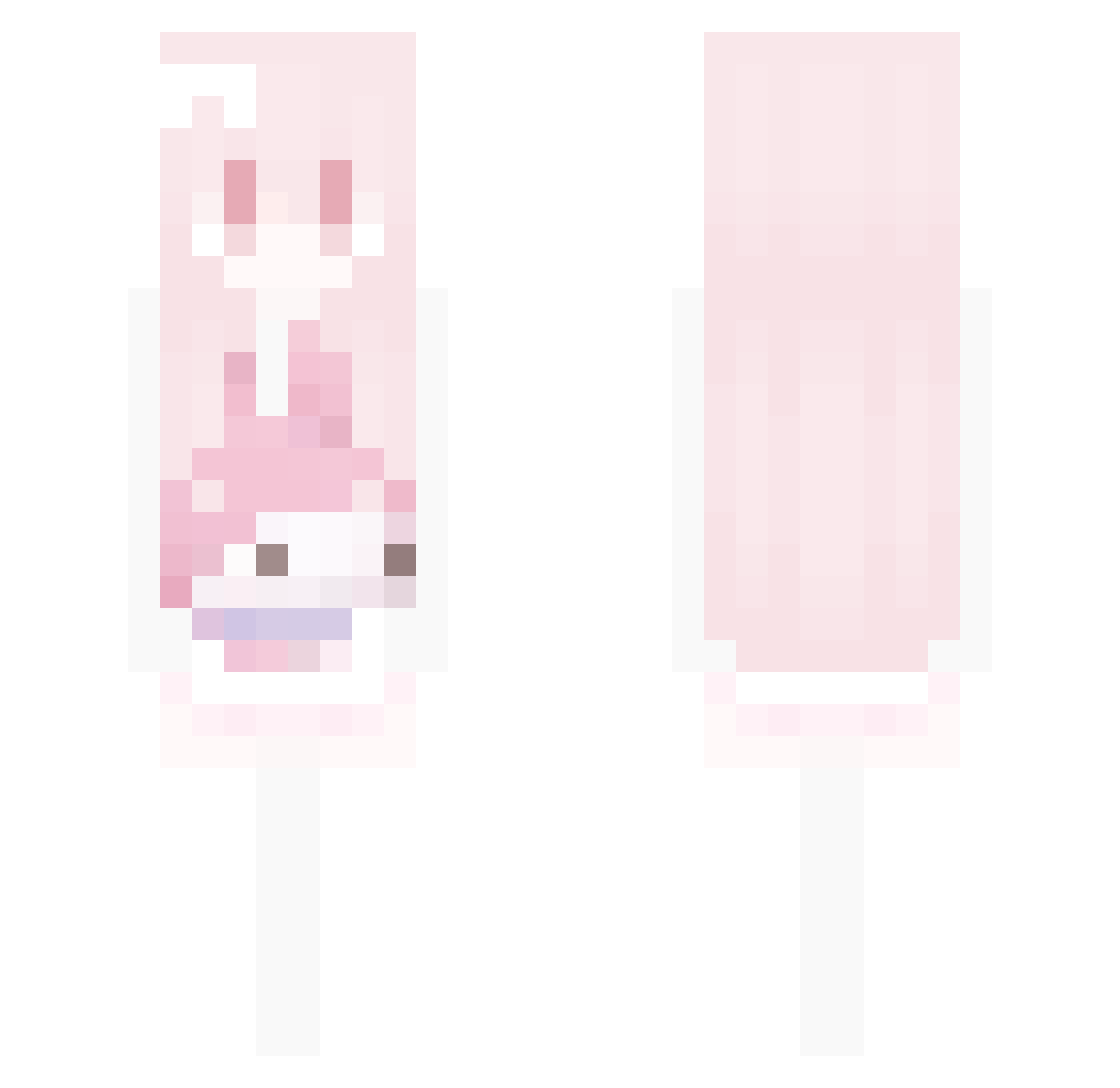 Eliderian Minecraft skin, front and back view