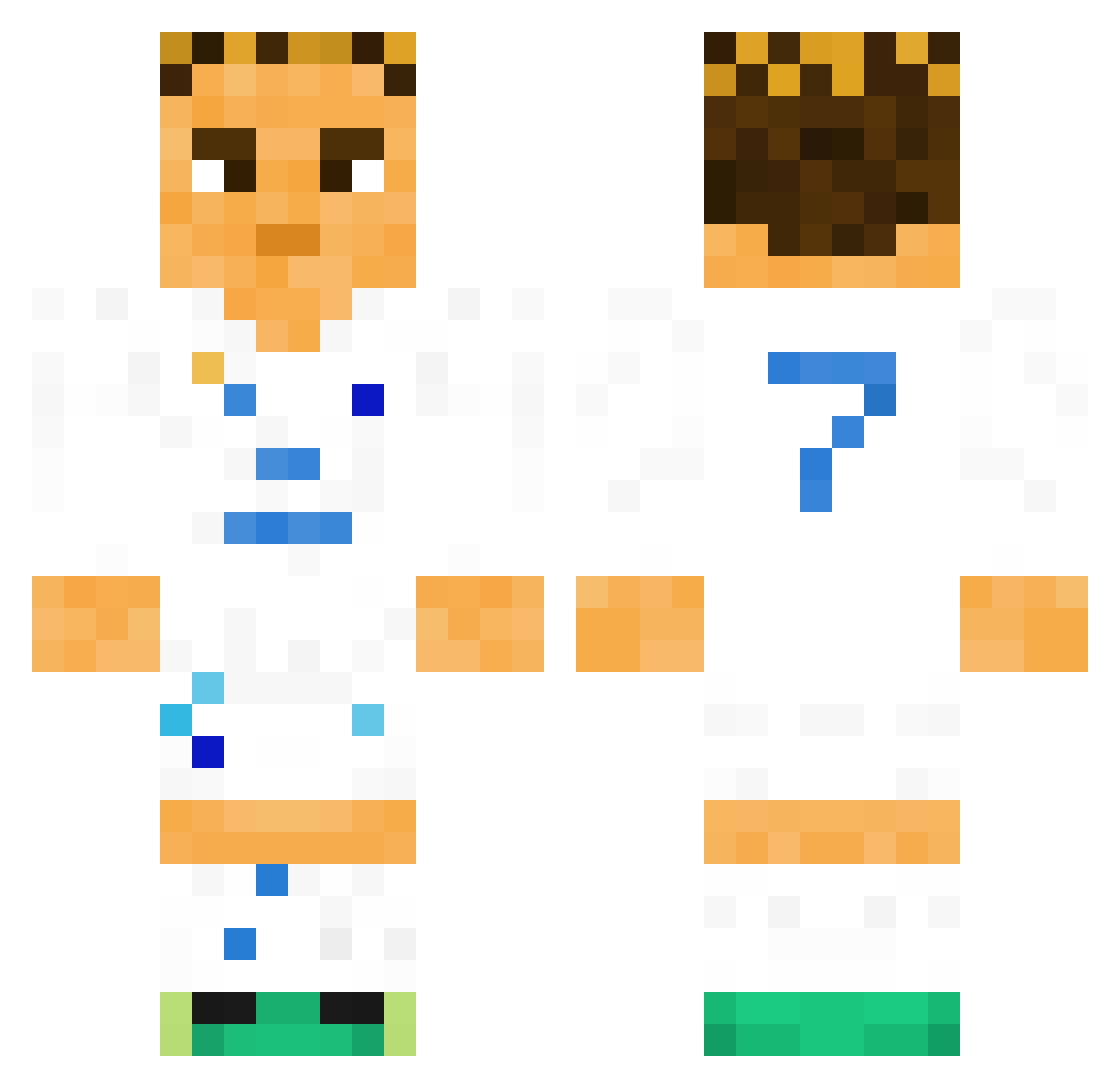 SheviGamer69 Minecraft skin, front and back view
