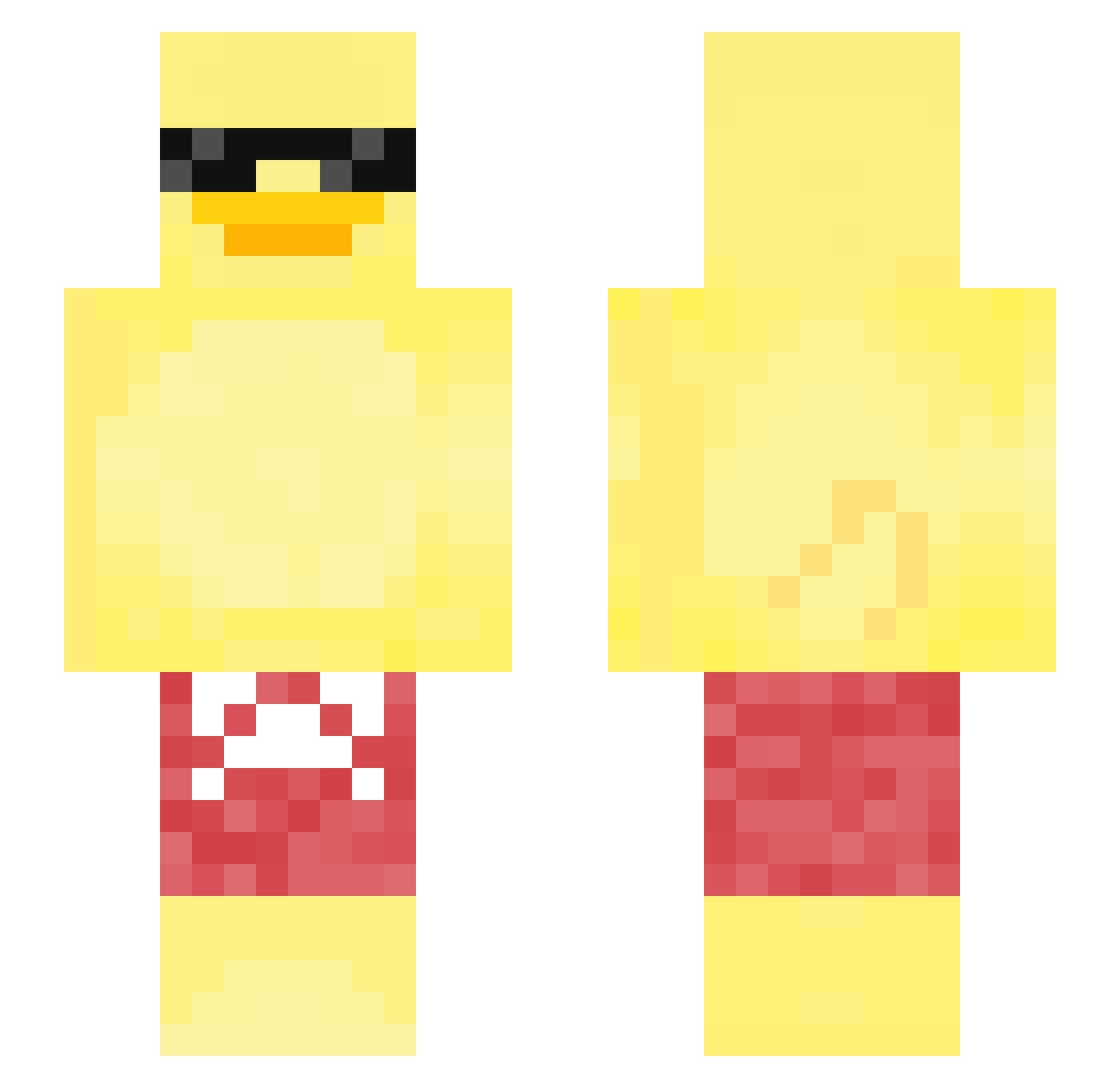hakuzanMCVN Minecraft skin, front and back view