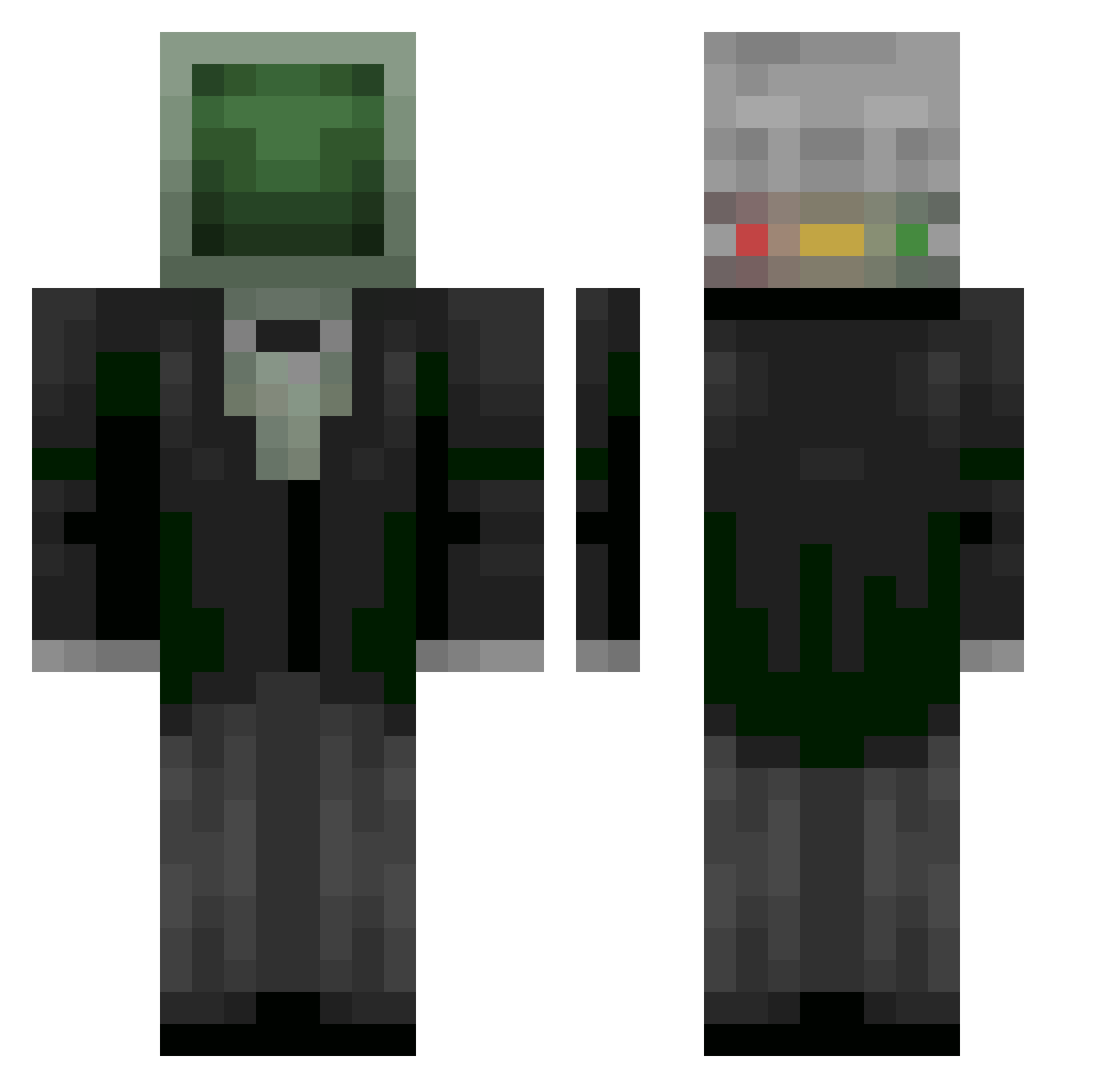Siuol2k05 Minecraft skin, front and back view