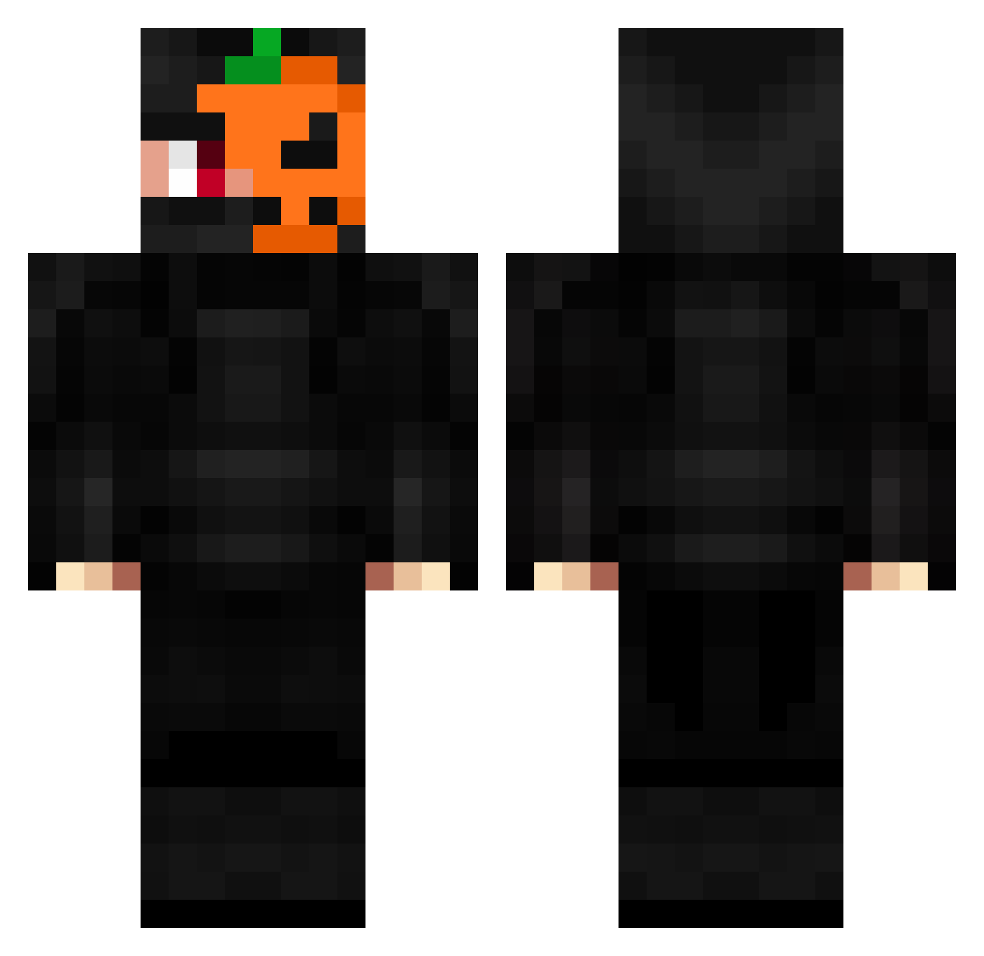 d_iu Minecraft skin, front and back view