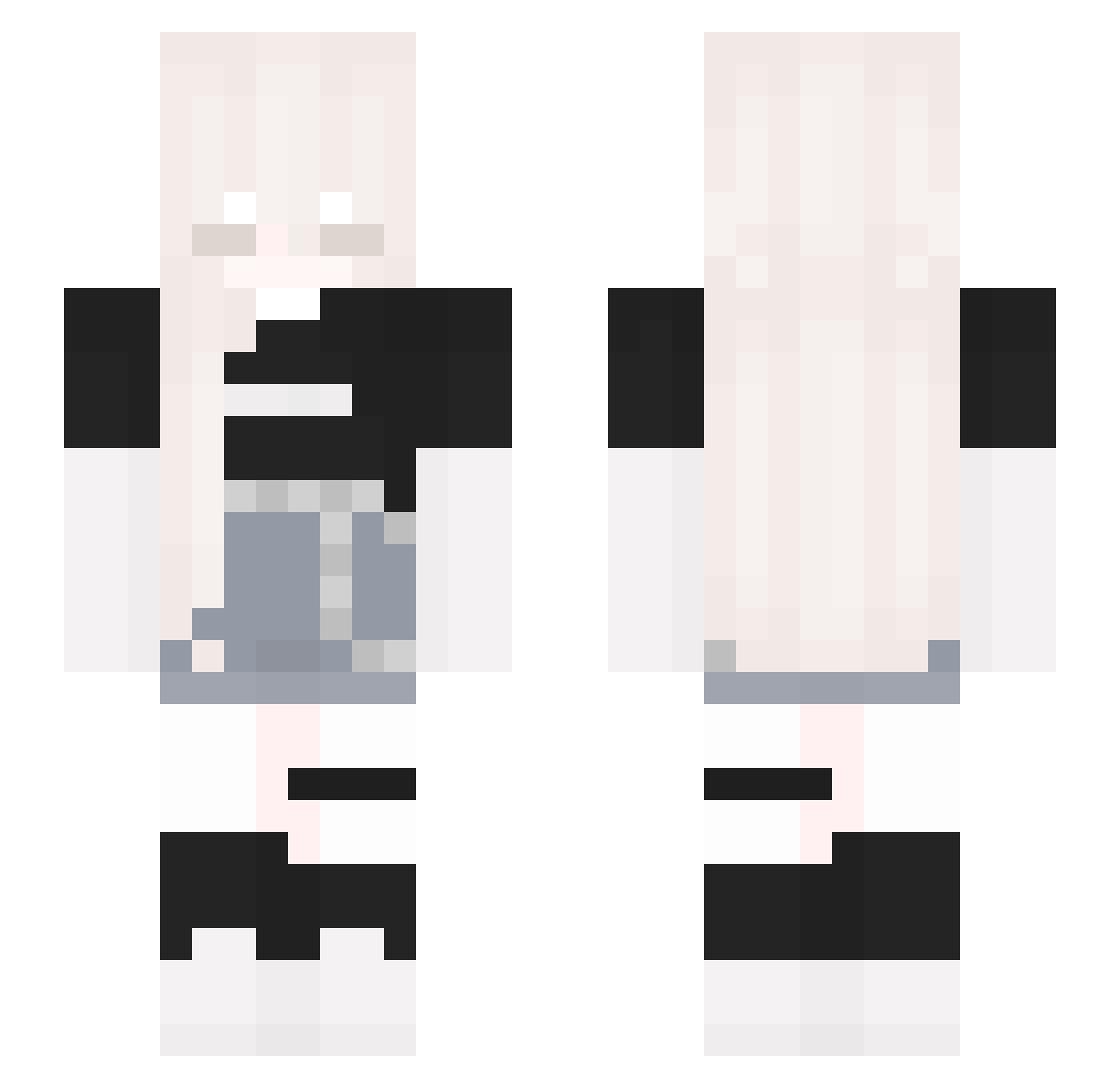 RosaliaM0 Minecraft skin, front and back view