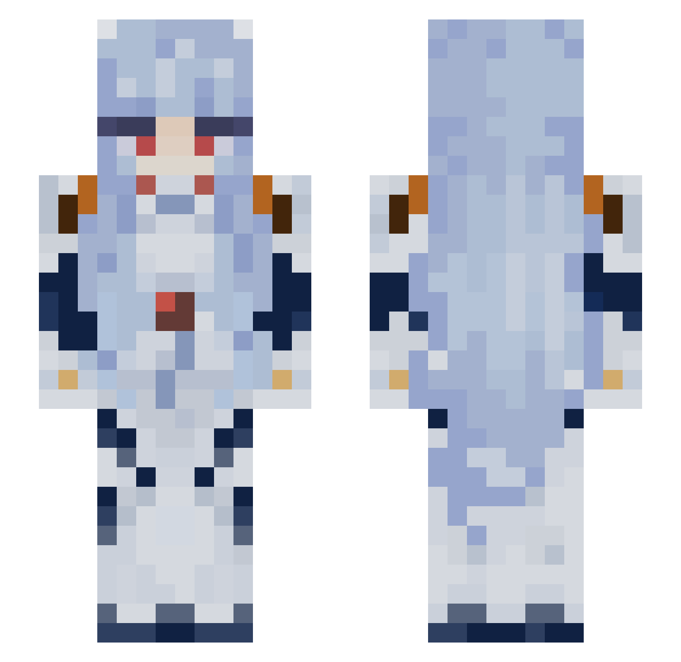 youokboi Minecraft skin, front and back view