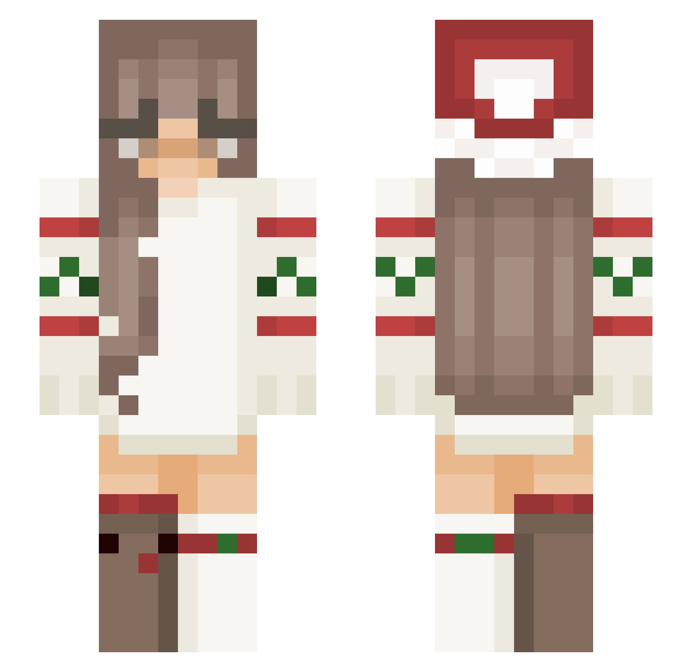 _melissq Minecraft skin, front and back view