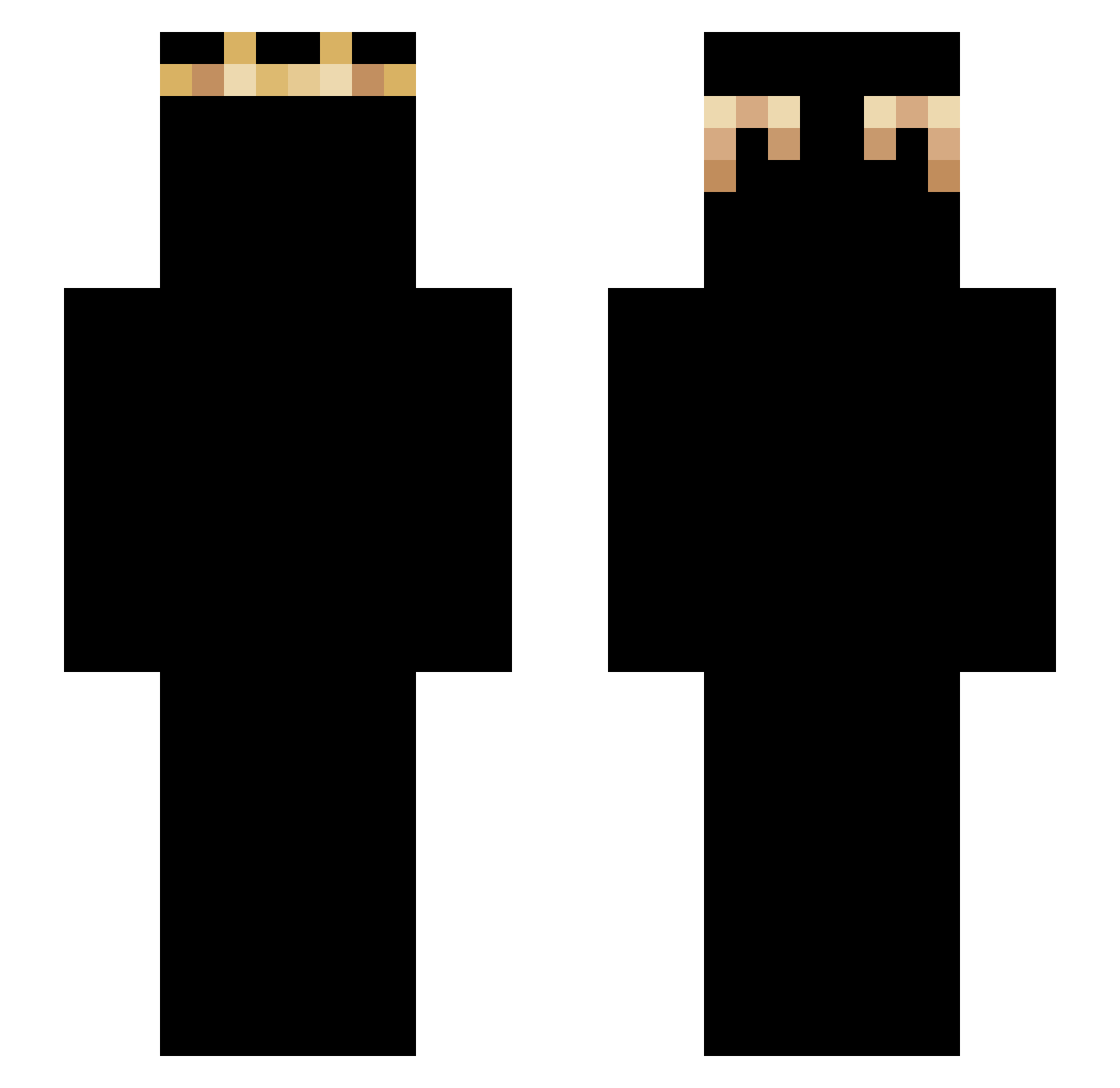 xarlepas Minecraft skin, front and back view