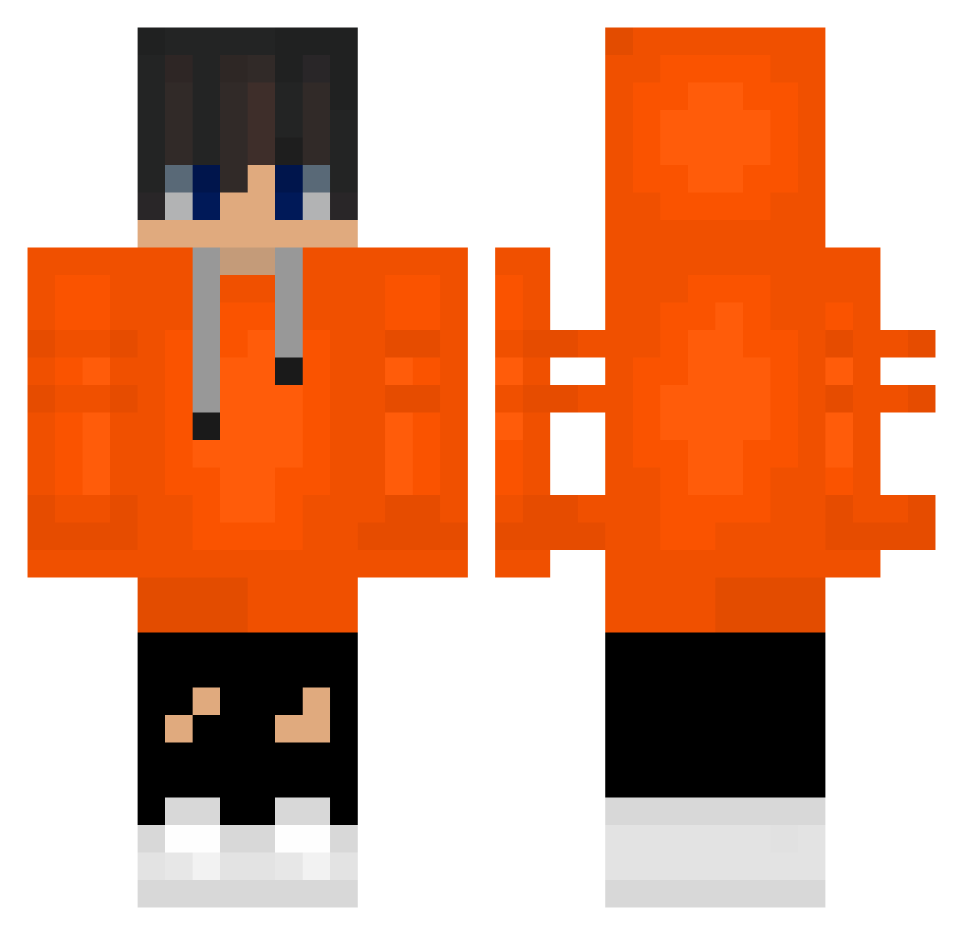 super_gold_star Minecraft skin, front and back view