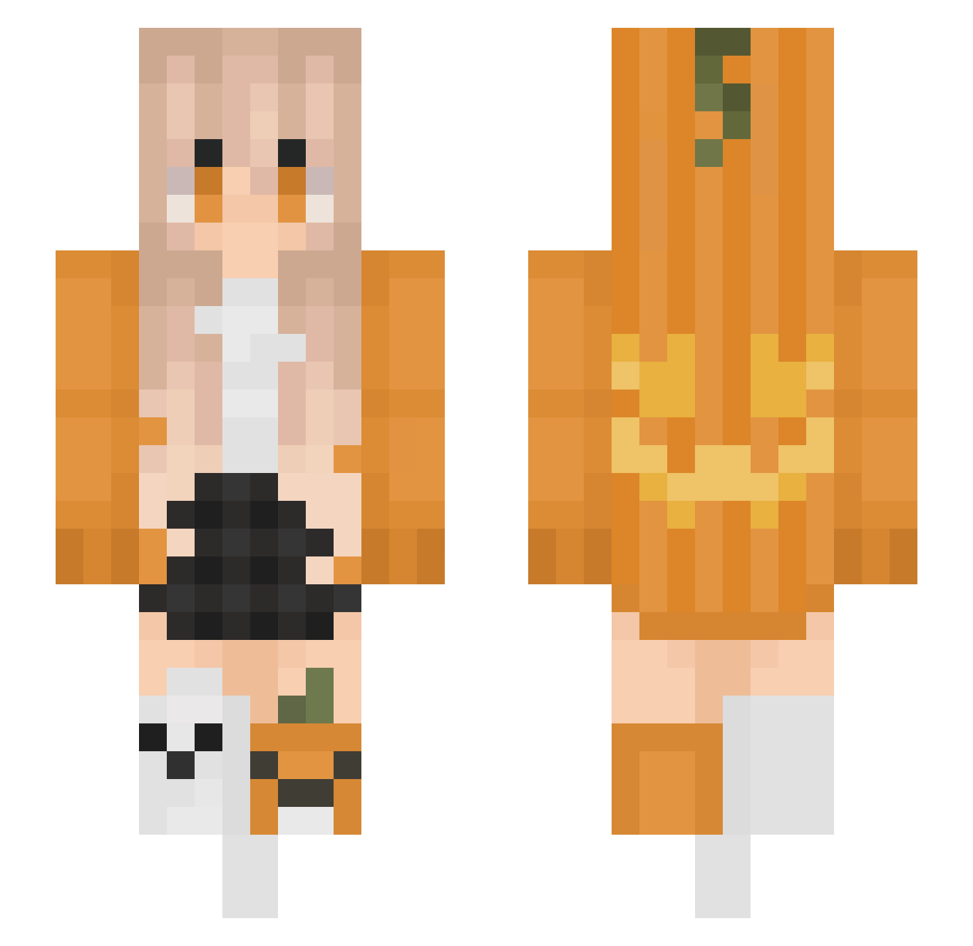 Estimi Minecraft skin, front and back view