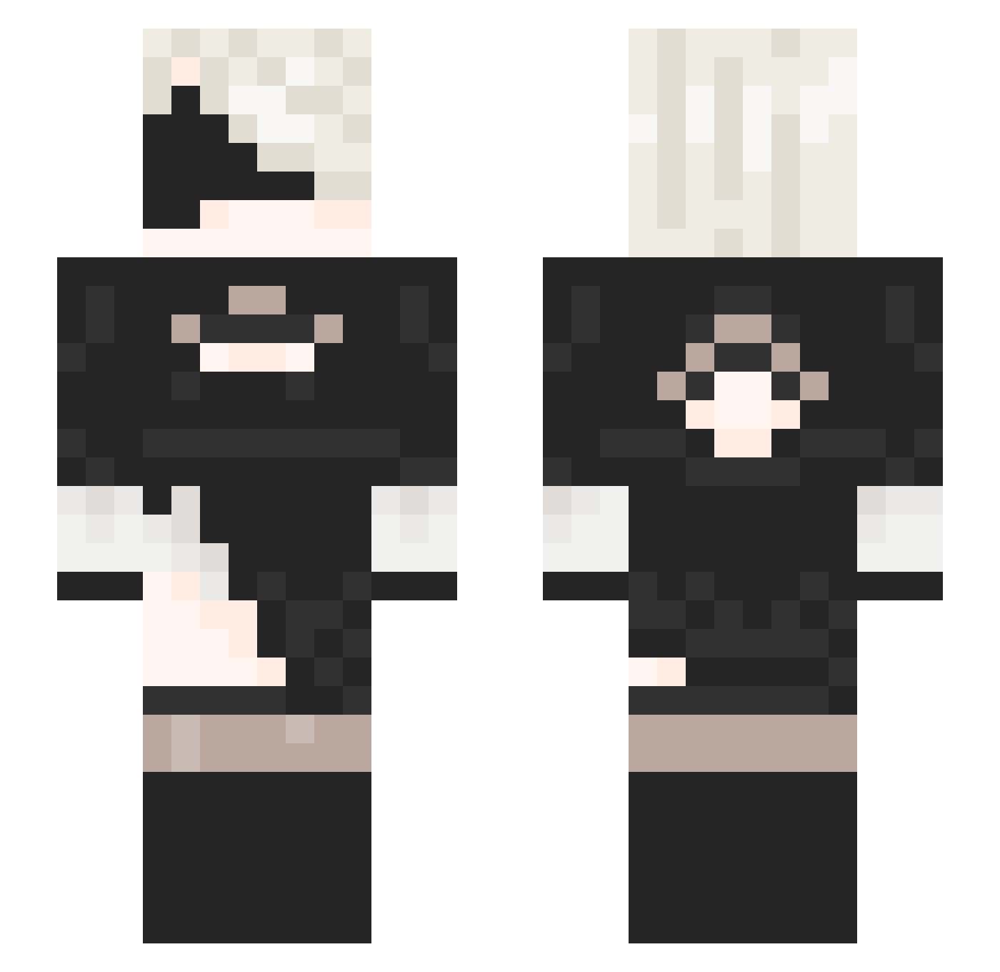 NukiTheAsun Minecraft skin, front and back view