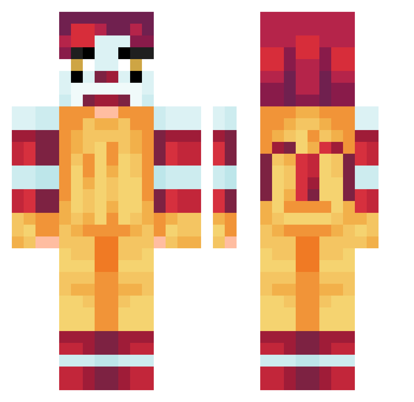 ILOVEMYLFS04 Minecraft skin, front and back view