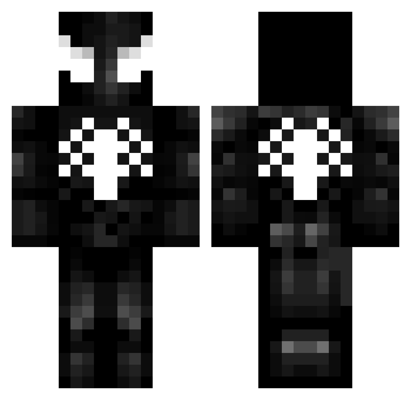 MrTetsu Minecraft skin, front and back view