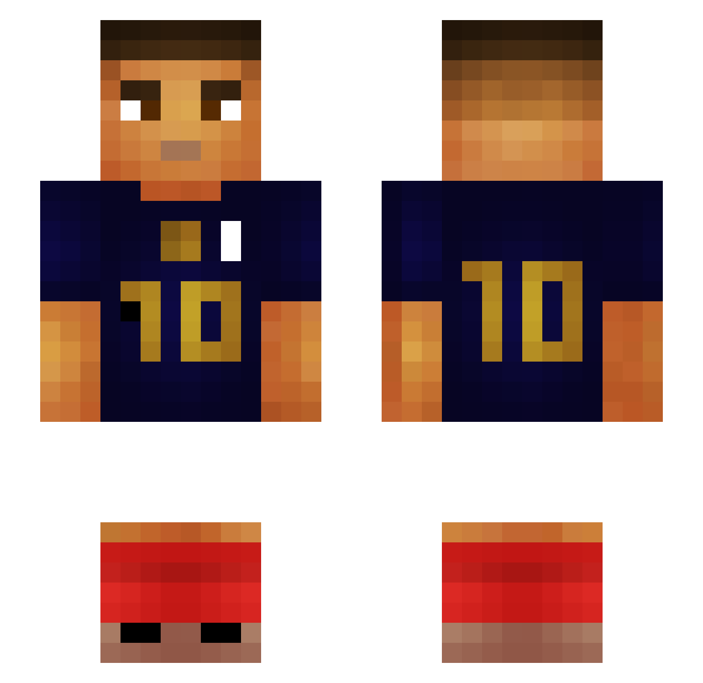 BANKAI72 Minecraft skin, front and back view