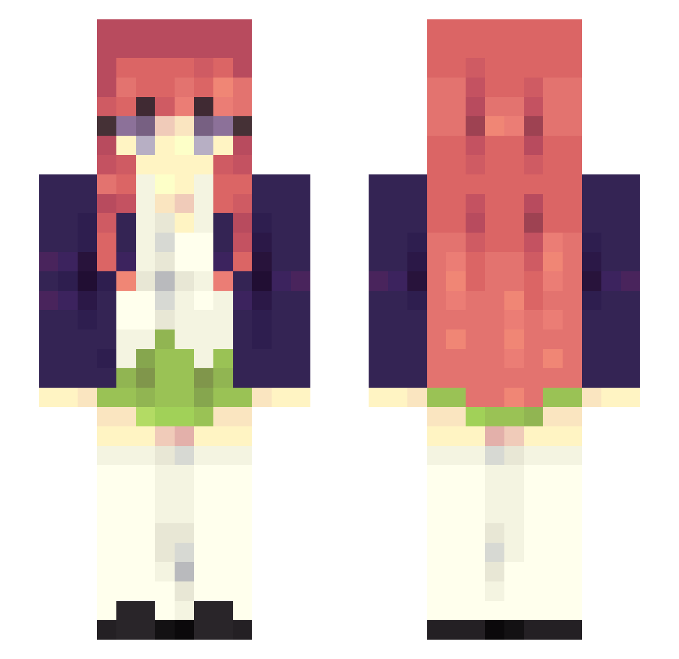 markithos Minecraft skin, front and back view