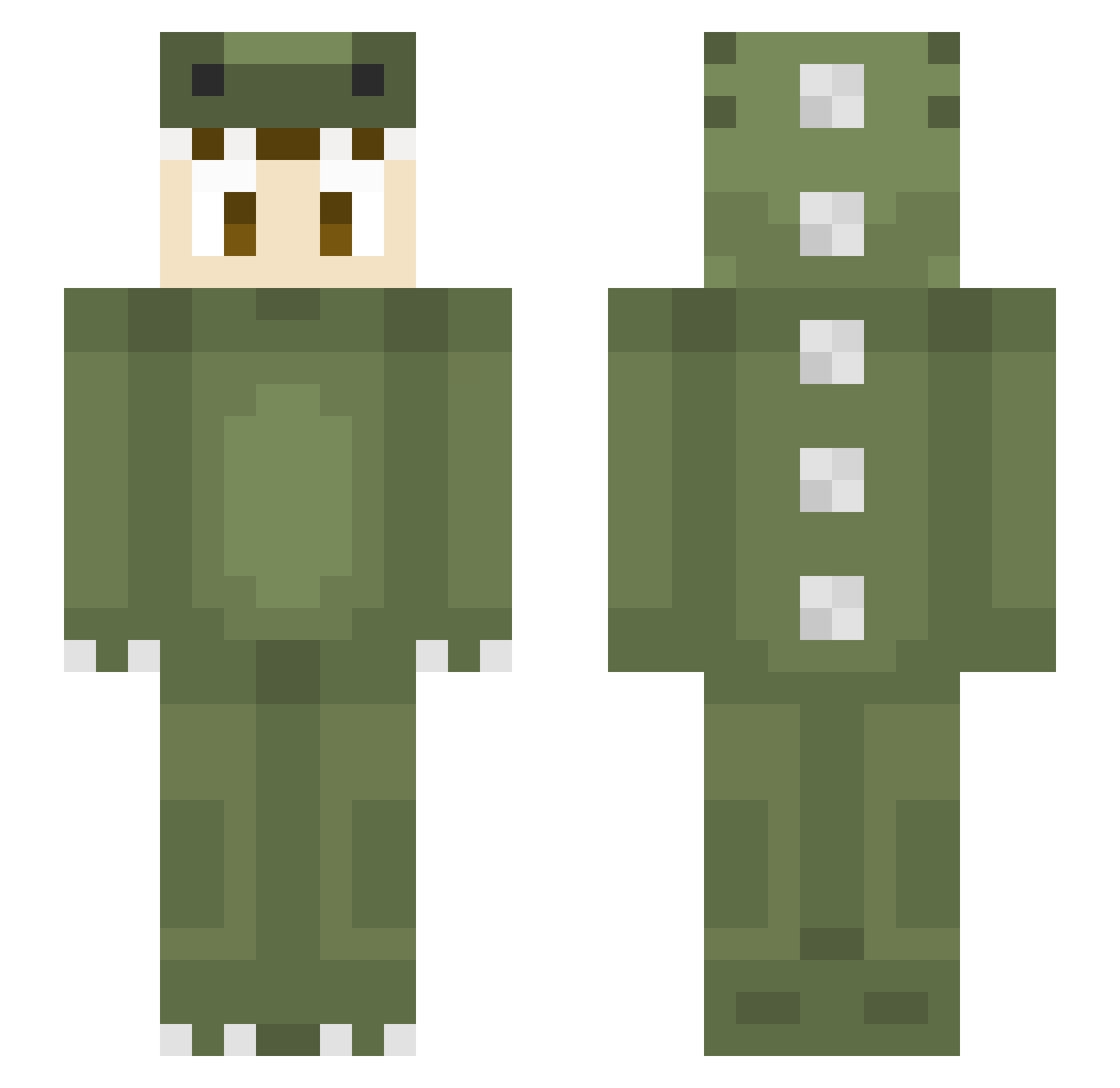 Skailai Minecraft skin, front and back view