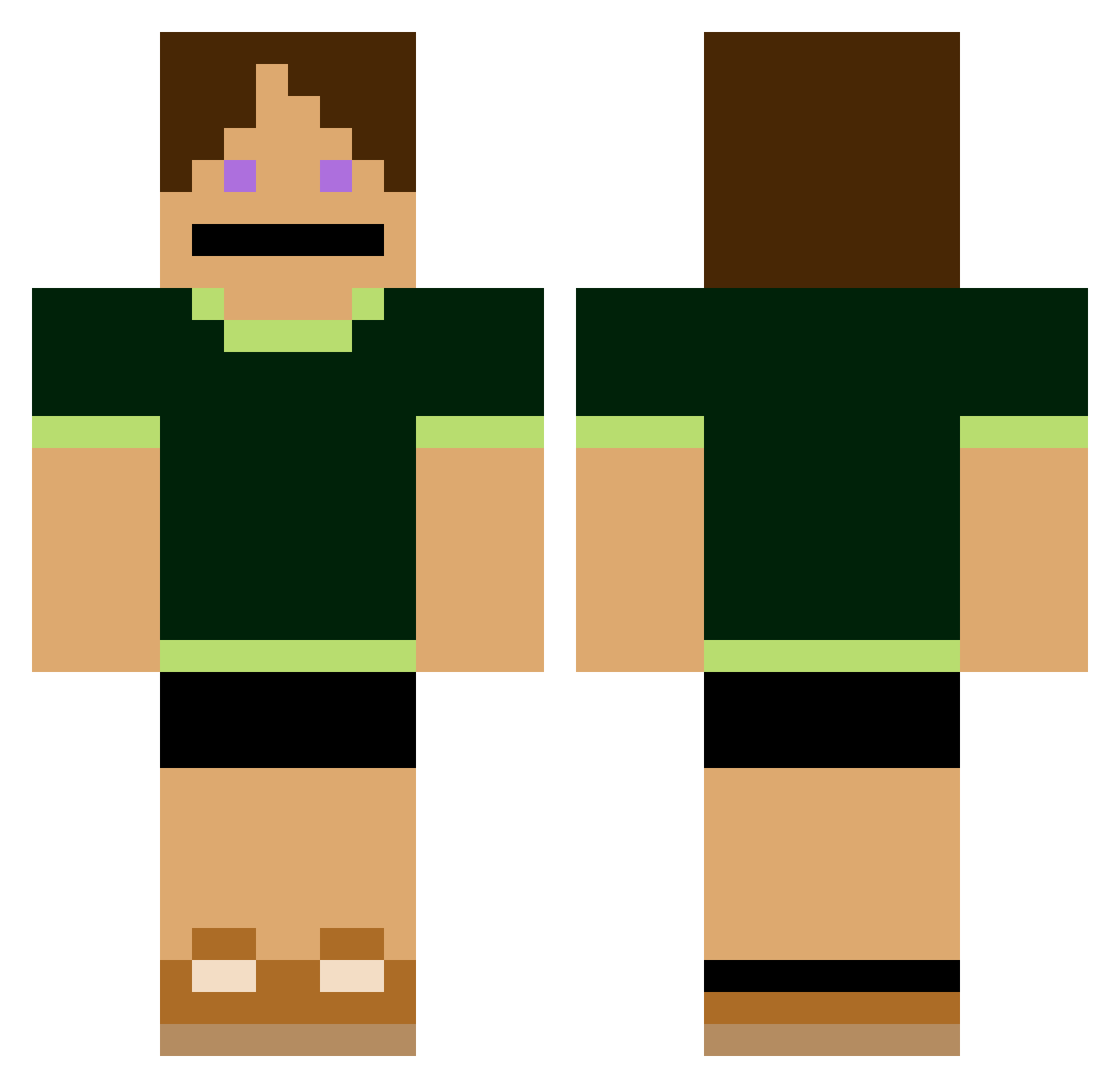 scaryh4rry Minecraft skin, front and back view