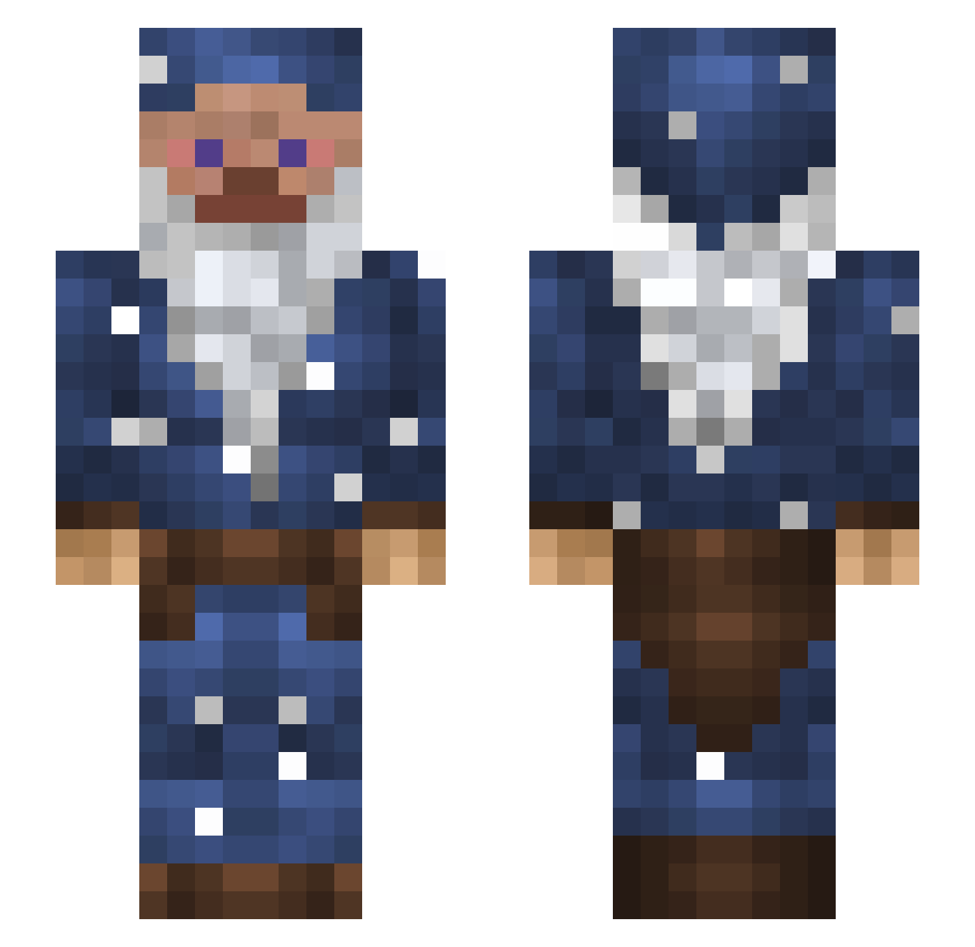 froggiehands Minecraft skin, front and back view