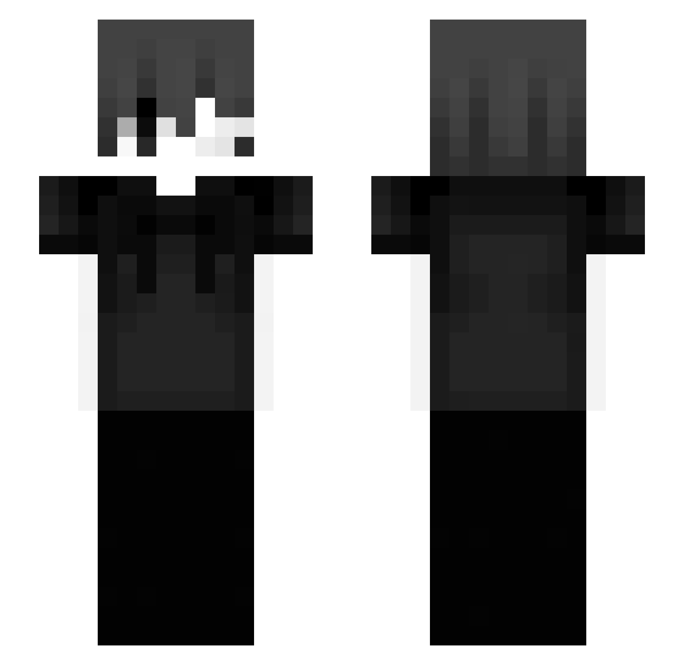 TbotGangster Minecraft skin, front and back view