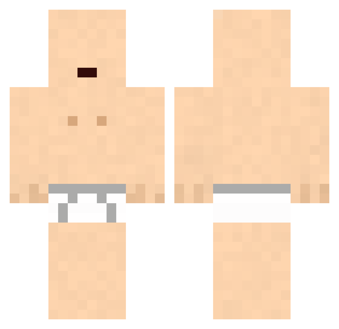 Sxjta Minecraft skin, front and back view