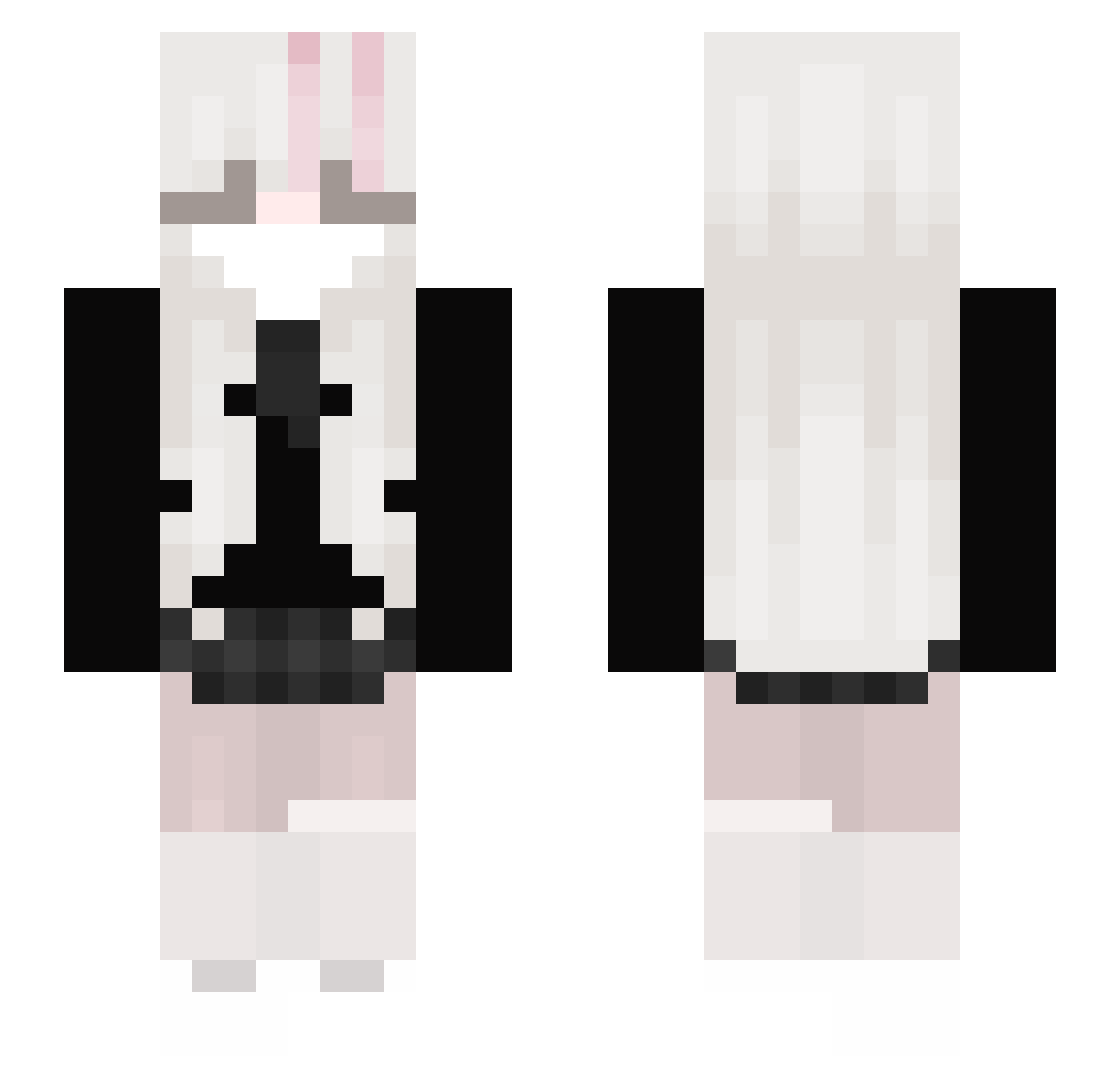 Alberta Minecraft skin, front and back view