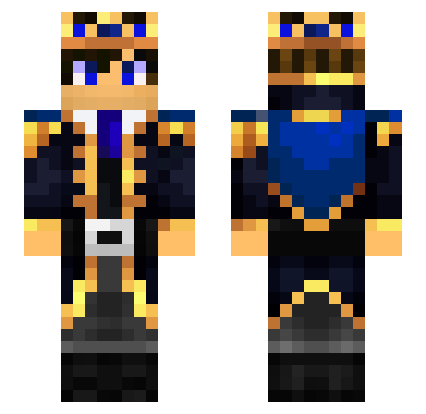 0xJelly Minecraft skin, front and back view