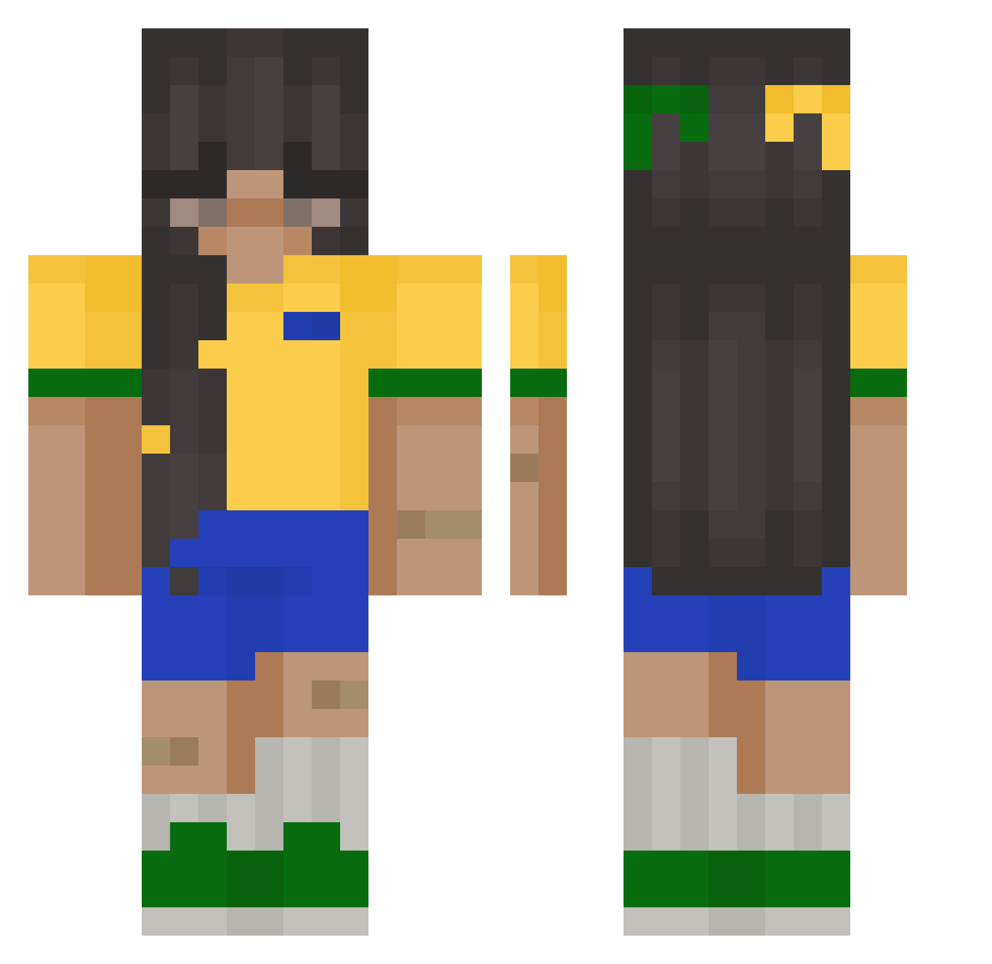 Tarietta Minecraft skin, front and back view
