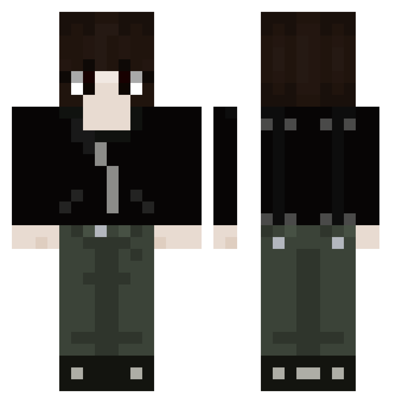 Sly_0 Minecraft skin, front and back view