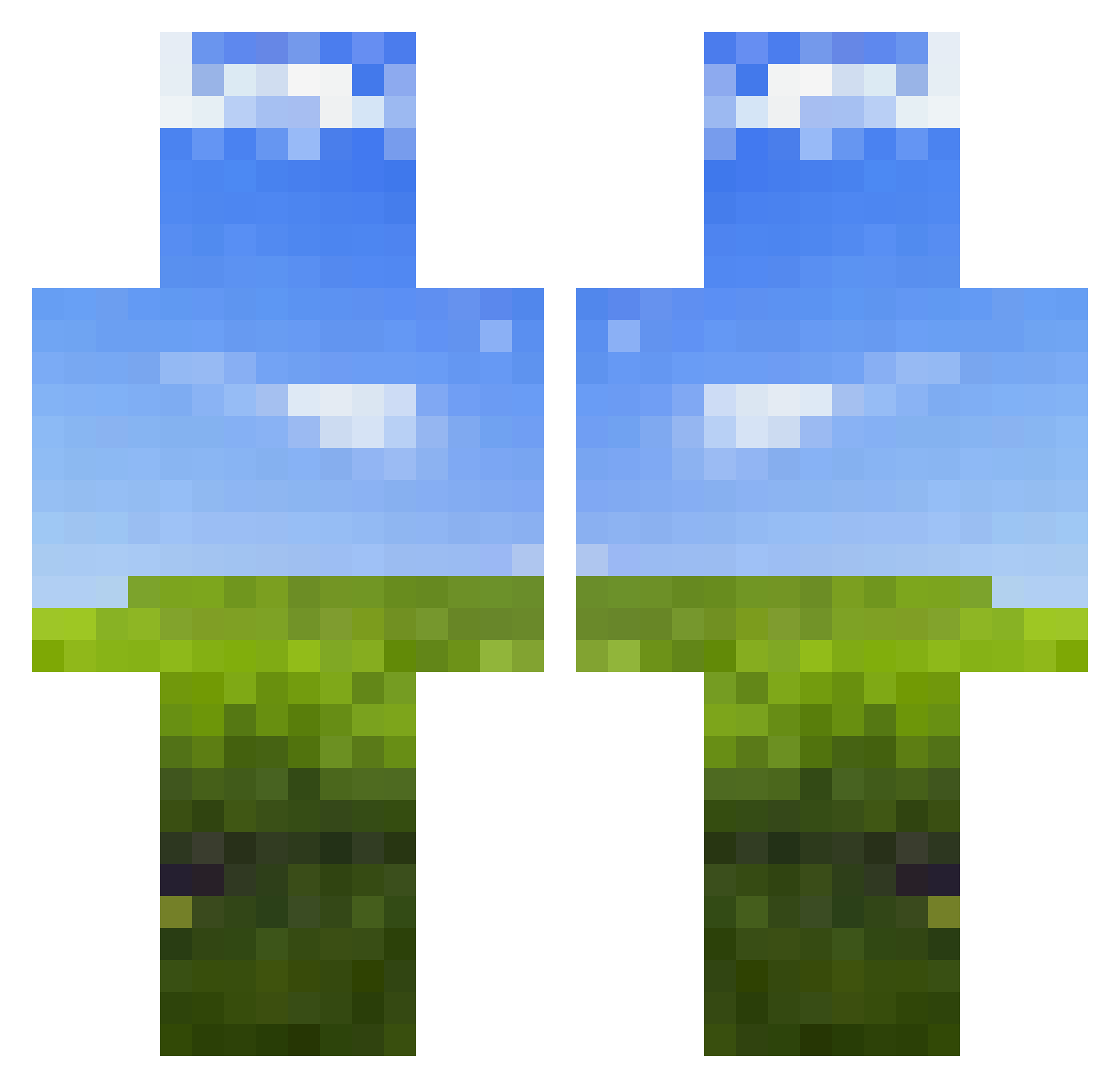 Brix0nBrix Minecraft skin, front and back view