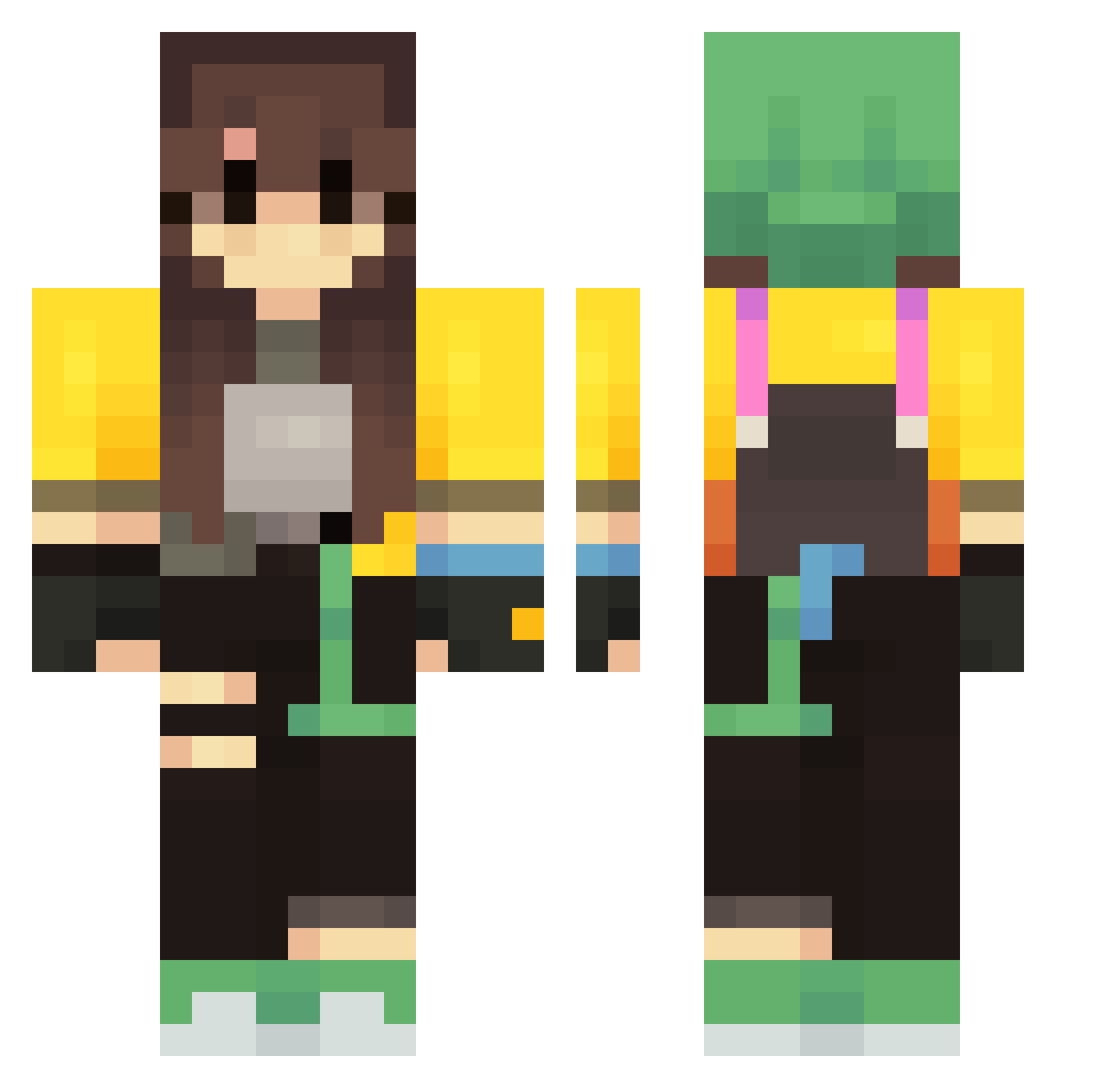 Snow_Squall Minecraft skin, front and back view
