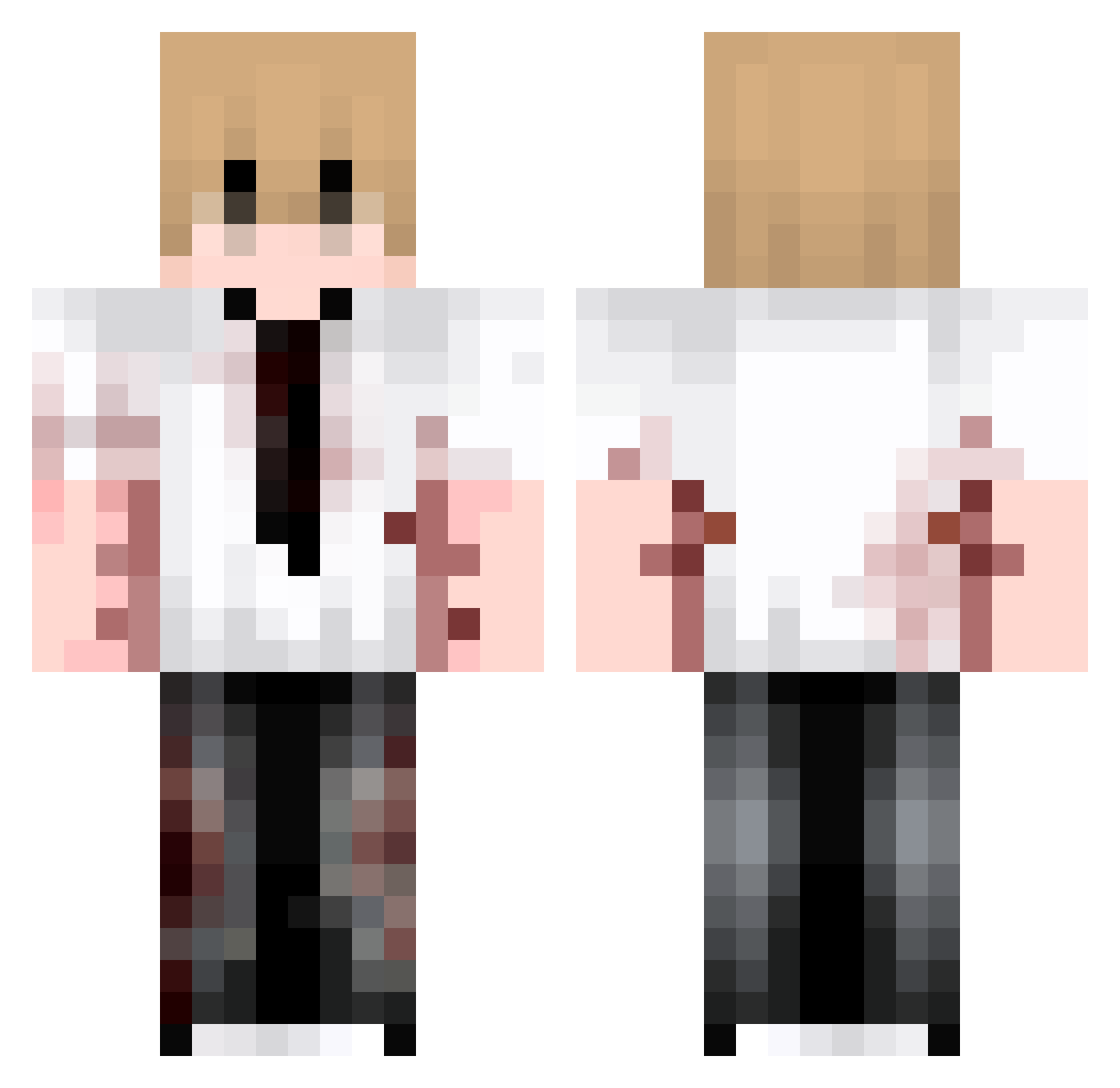 DARK5283 Minecraft skin, front and back view