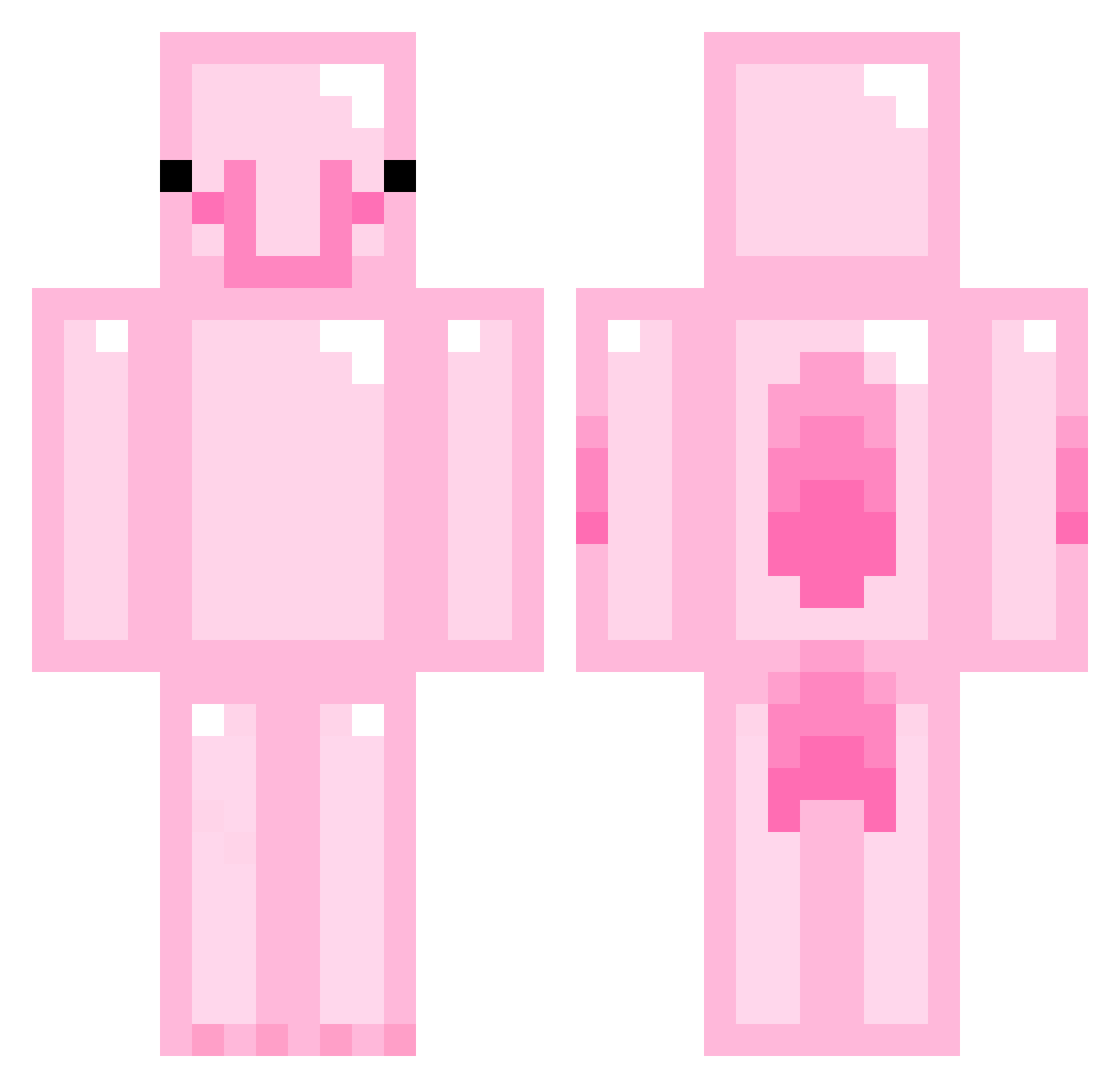Crazyapple49 Minecraft skin, front and back view