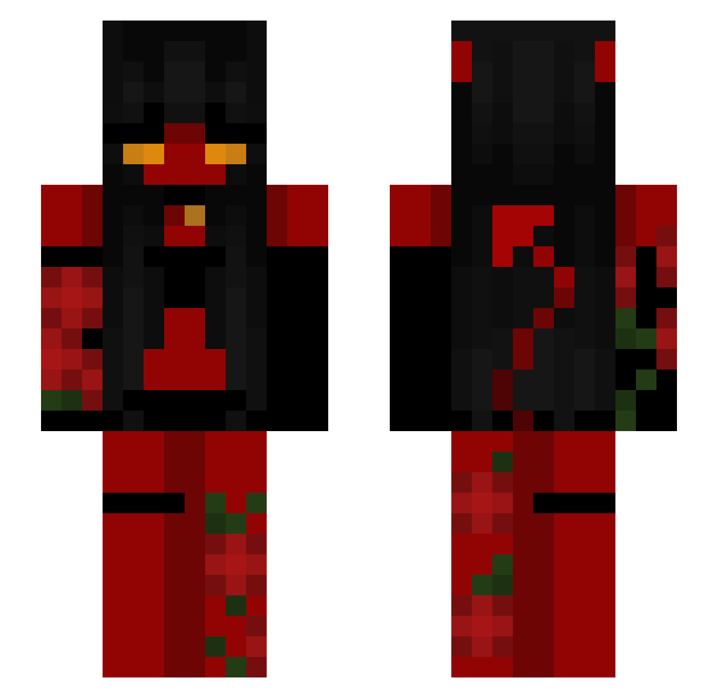 Elly_Thunder Minecraft skin, front and back view
