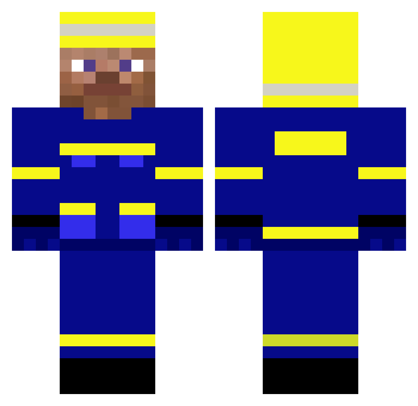 Mr_McBeans Minecraft skin, front and back view