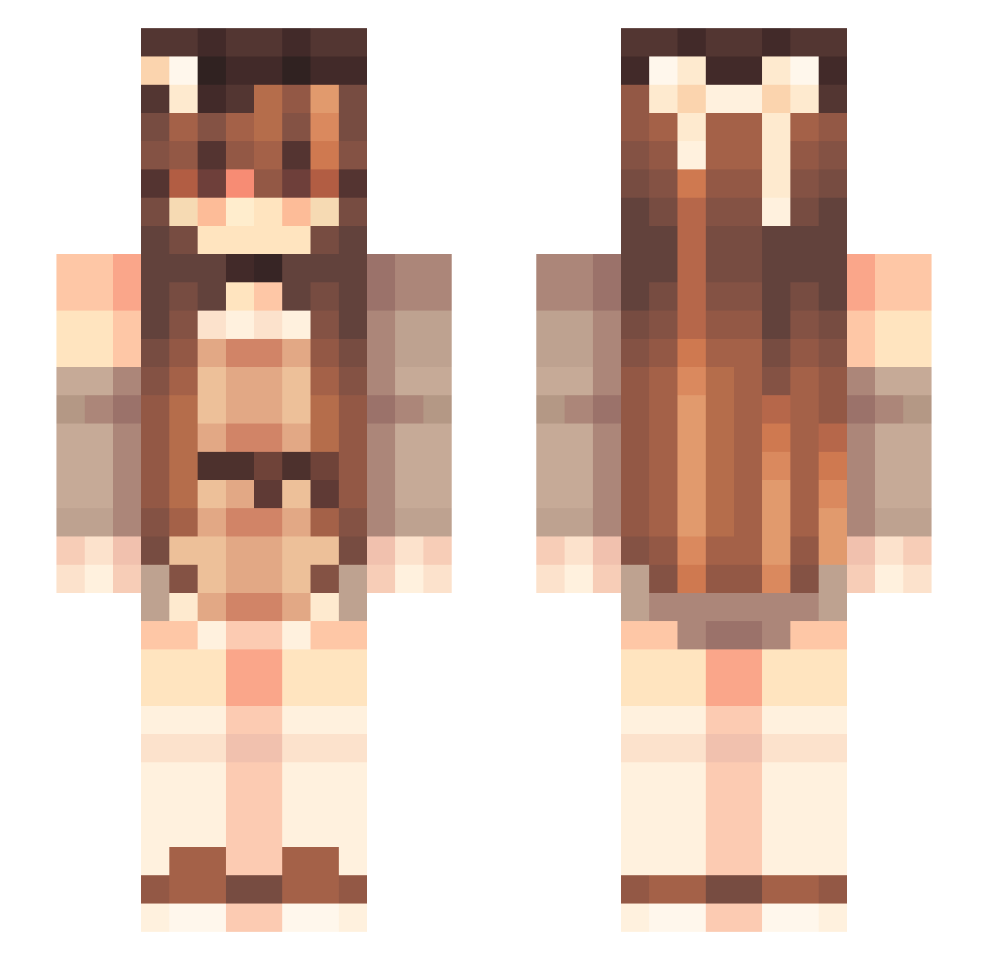 Whe3ze Minecraft skin, front and back view