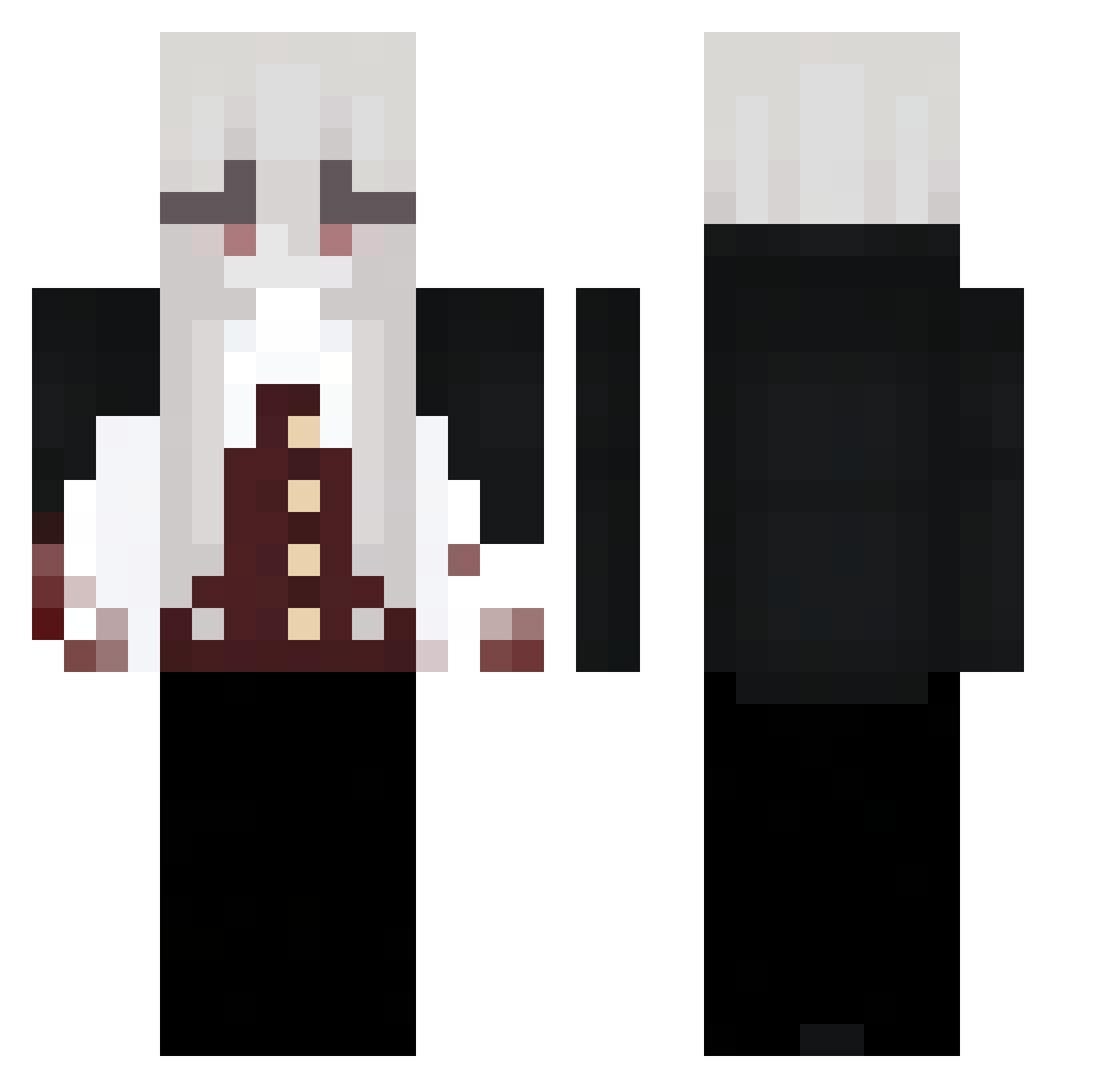 ivRosey Minecraft skin, front and back view