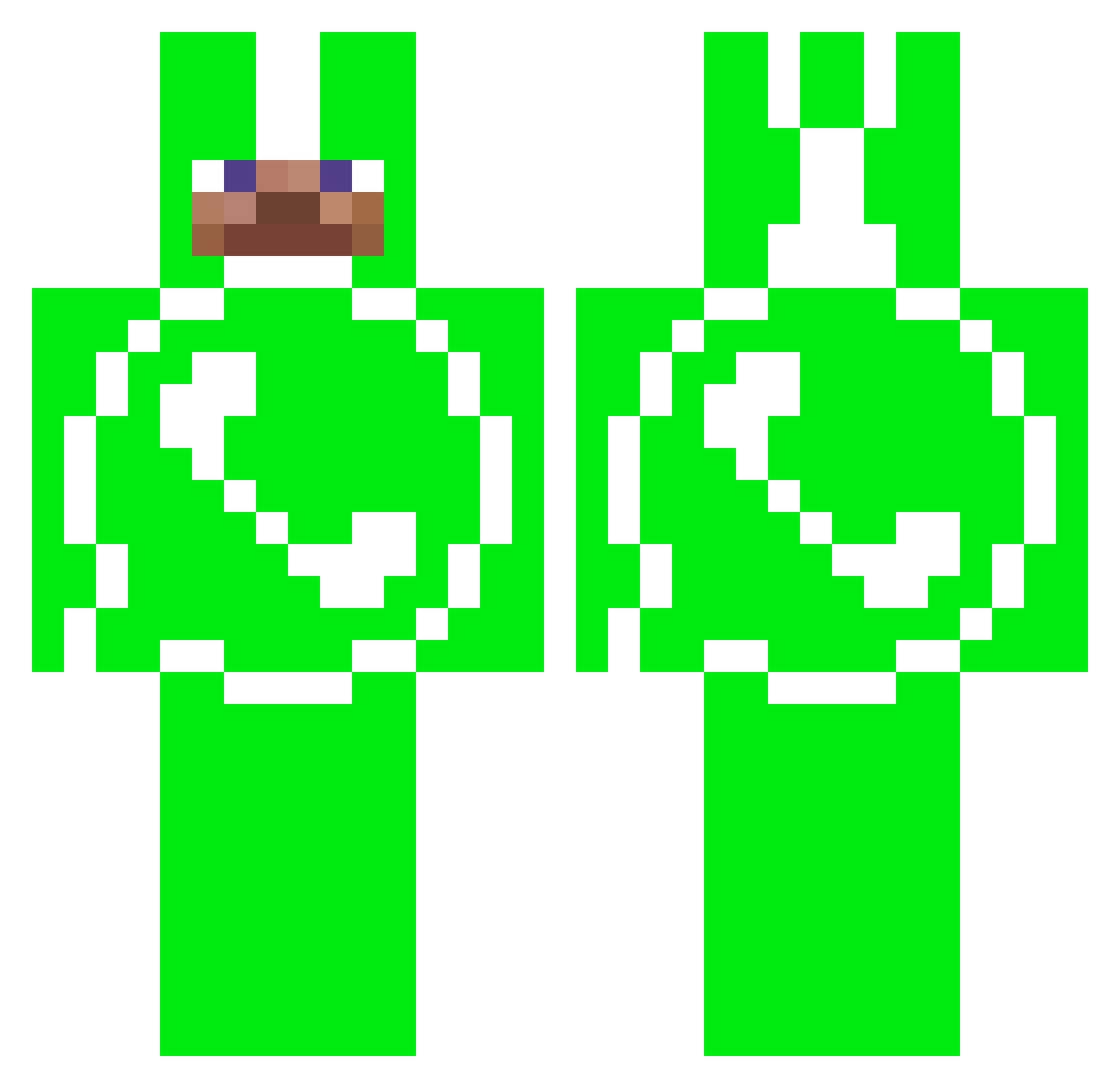 rackspreader600 Minecraft skin, front and back view