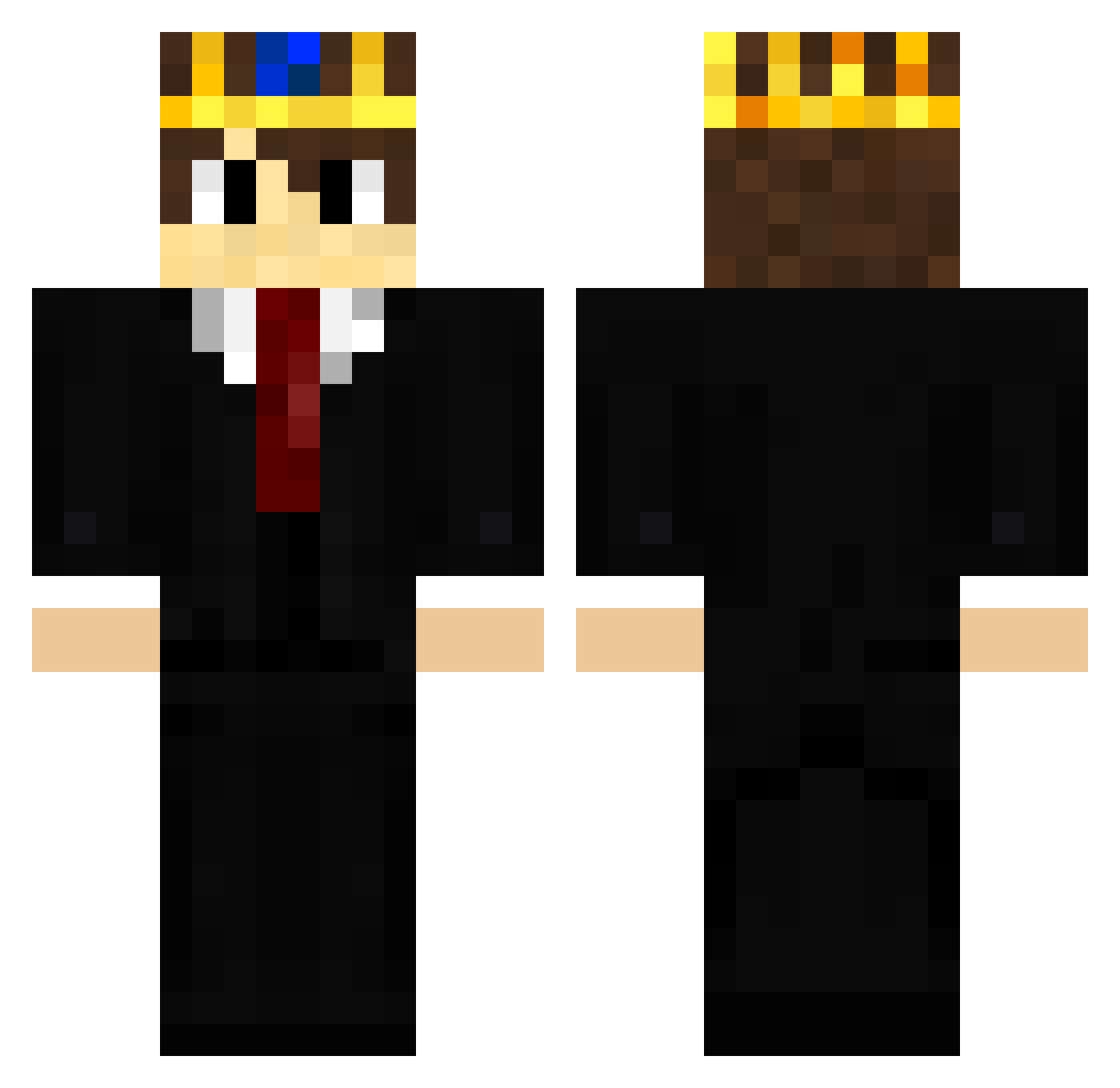 CreeperDab Minecraft skin, front and back view